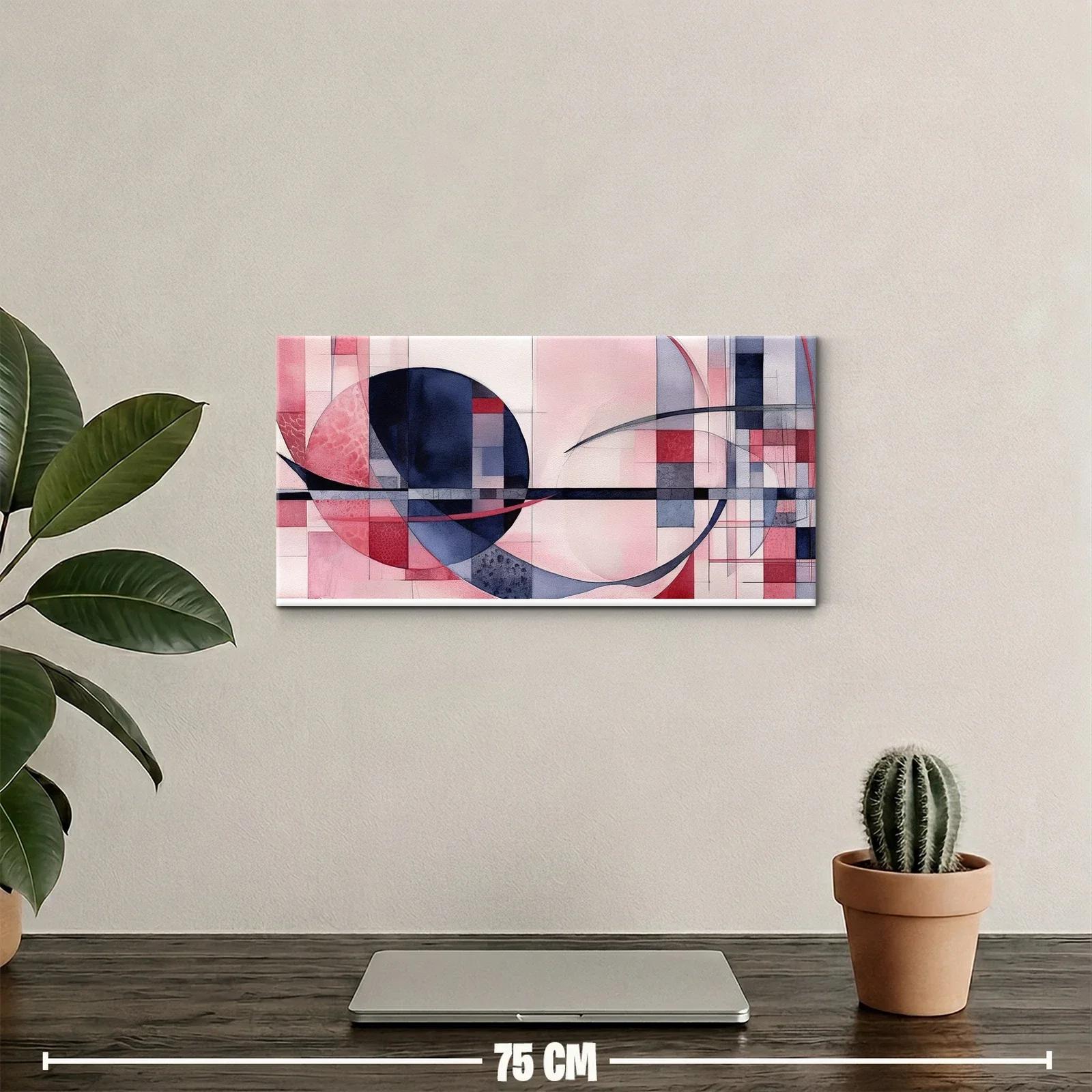 Cuadro abstracto de círculos superpuestos y rectángulos — miniatura 2