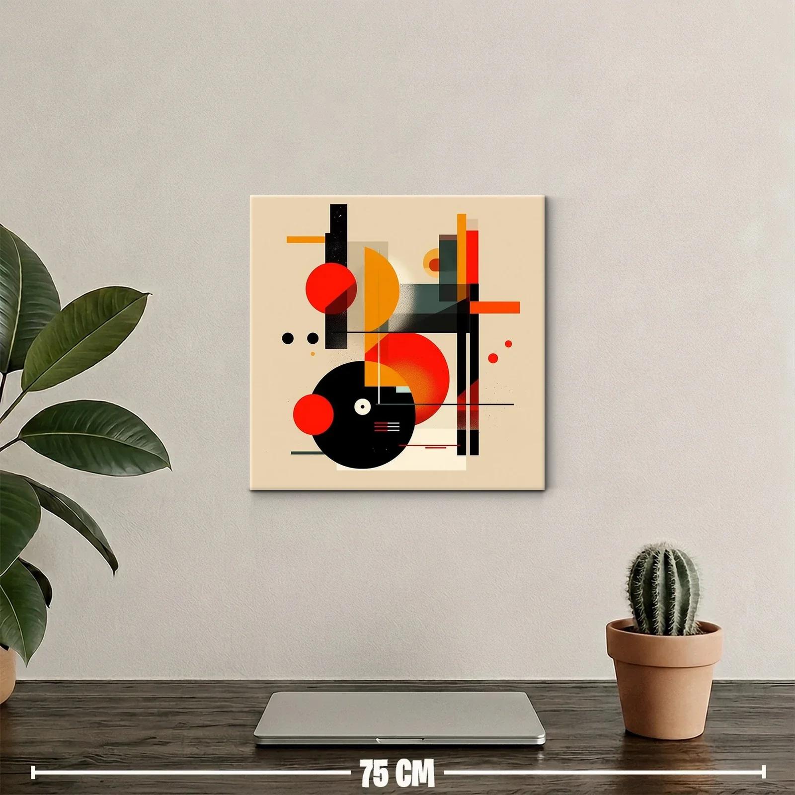 Composición abstracta con formas circulares y líneas geométricas — miniatura 2