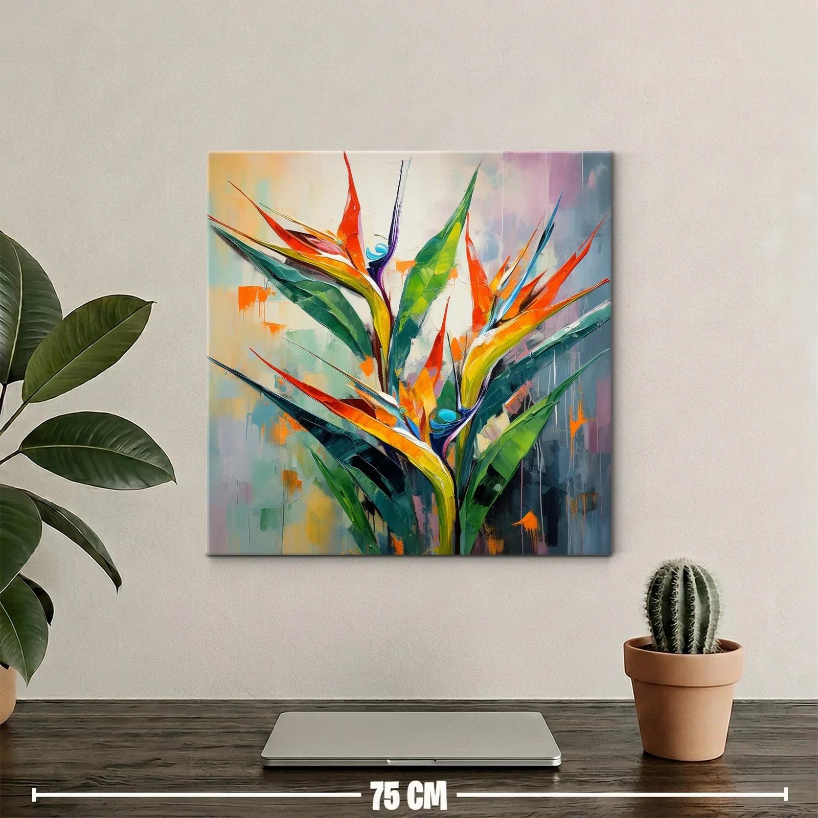 Cuadro moderno con vibrante flor exótica tropical — miniatura 2