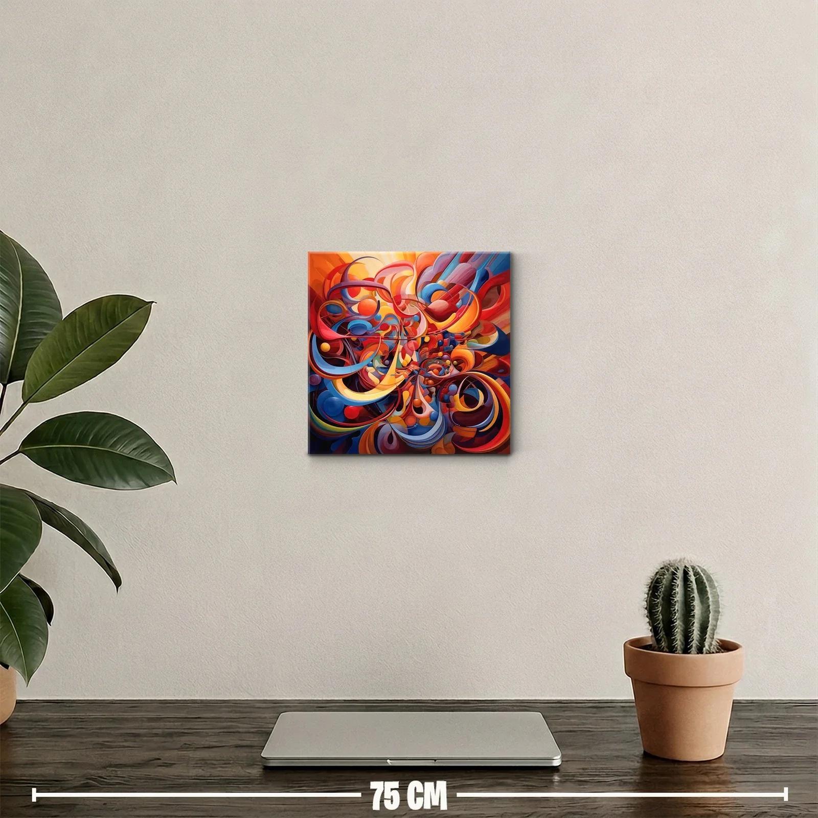 Composición dinámica con formas y colores vibrantes — miniatura 2