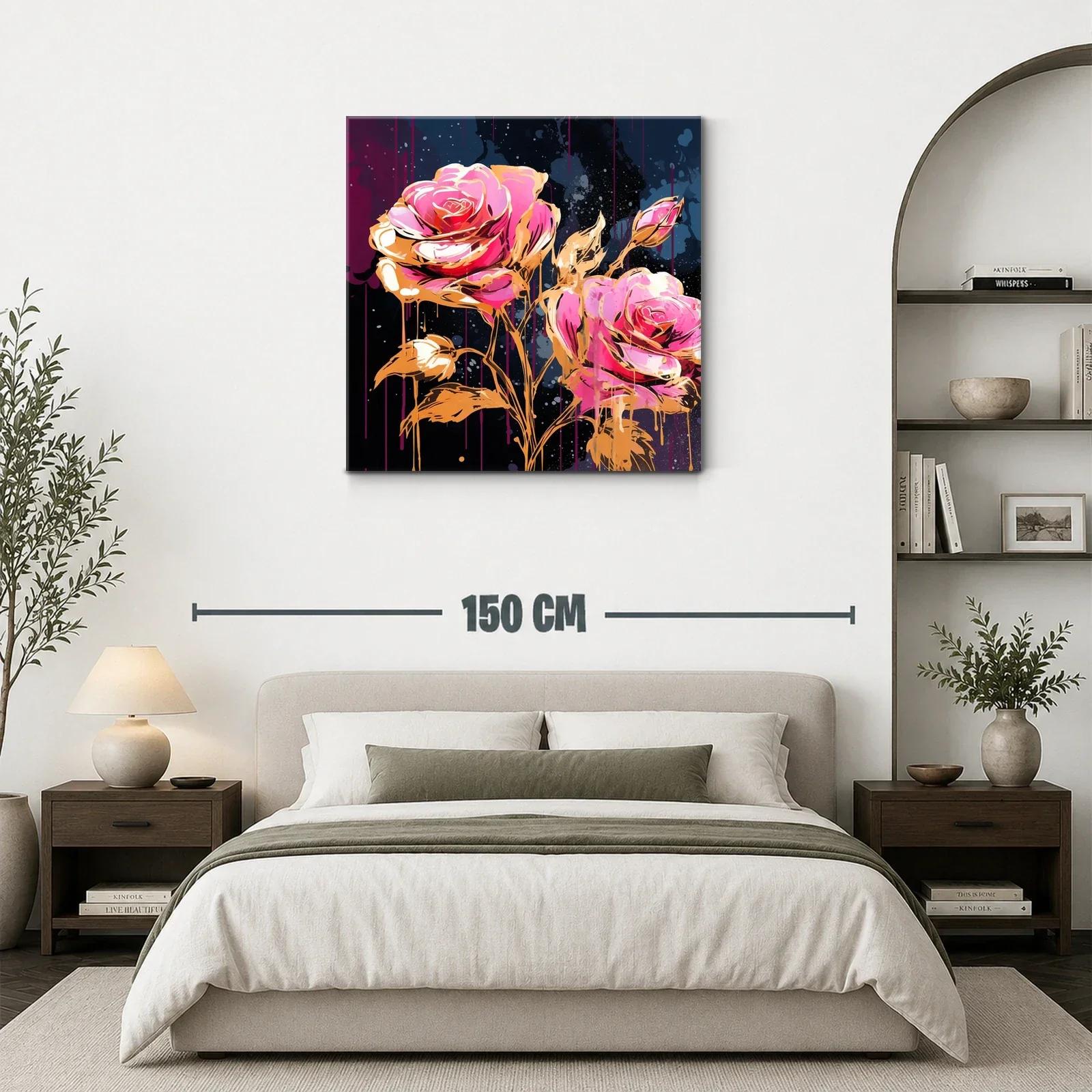 Rosas vibrantes en tonos dorados y rosas intensos — miniatura 3