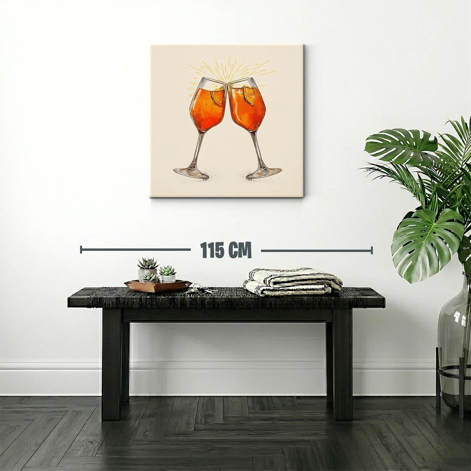 Brindis con copas de cóctel en elegante ilustración — miniatura 2