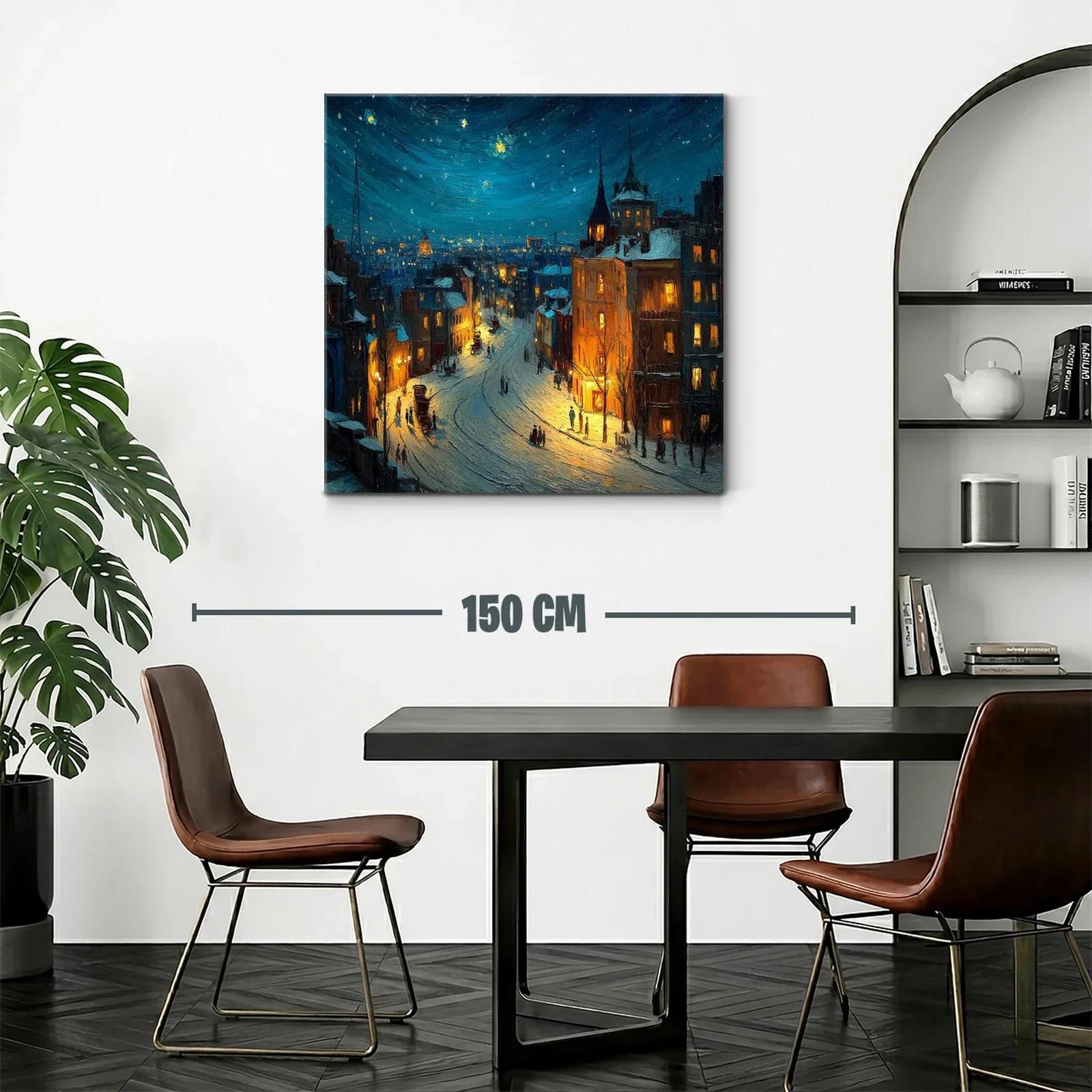 Atardecer nocturno en ciudad con luces cálidas — miniatura 2