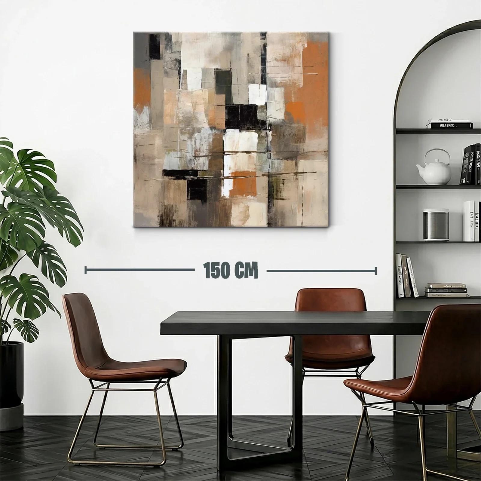 Composición abstracta en tonos cálidos y neutros — miniatura 2