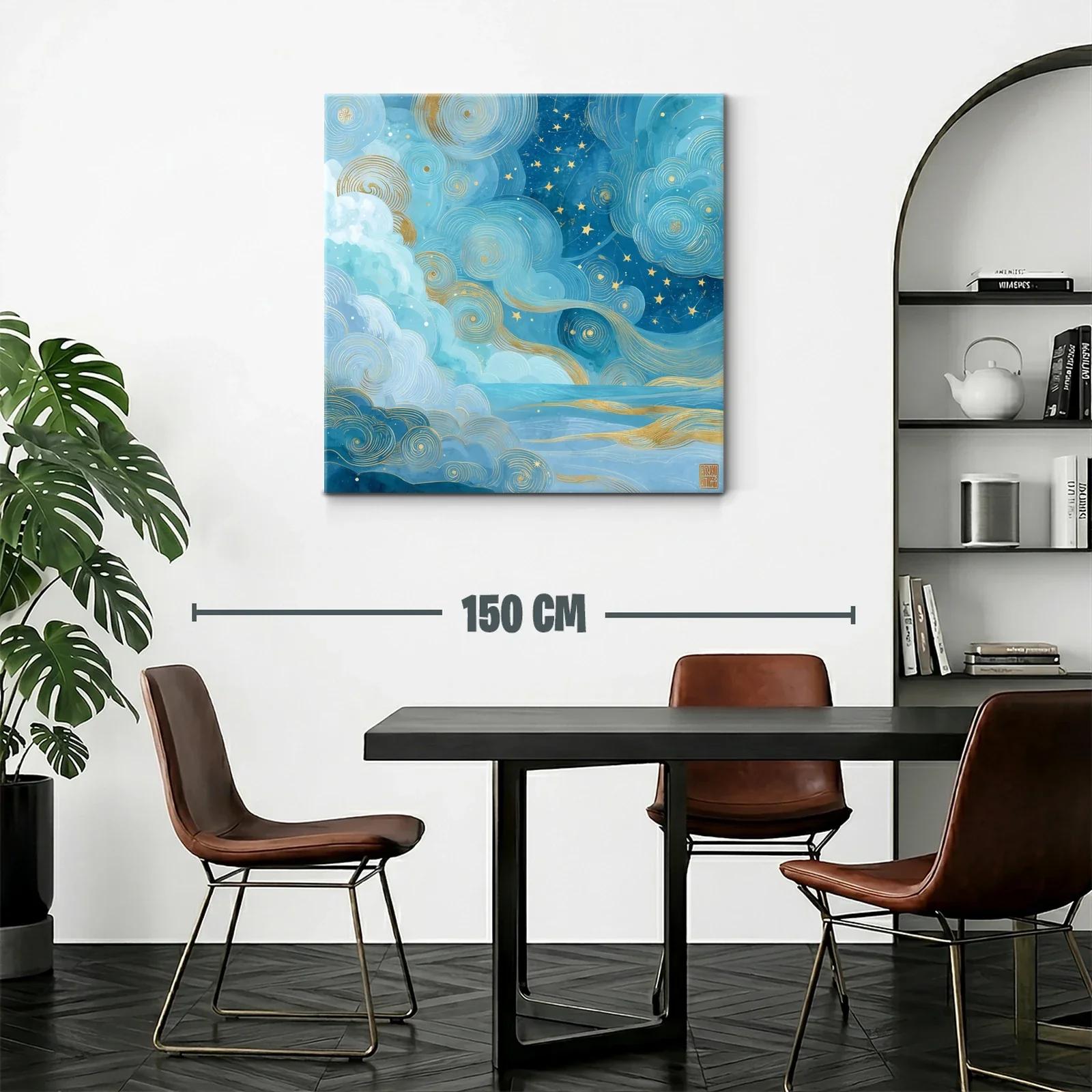 Encanto celestial en tonos azules con detalles dorados — miniatura 2