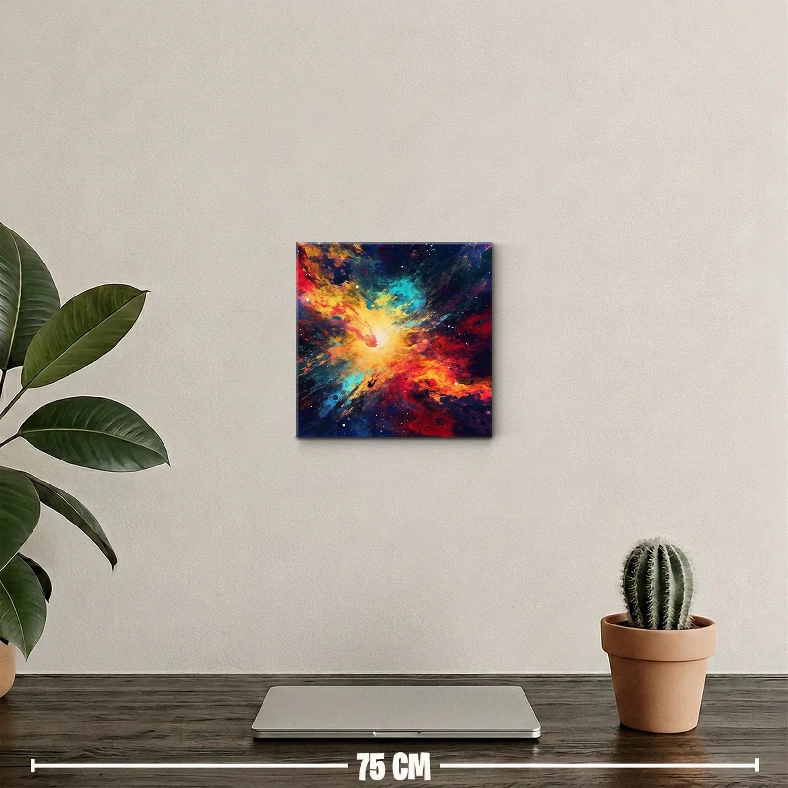 Estallido Cósmico con Vibrantes Tonos Rojos y Azules — miniatura 2