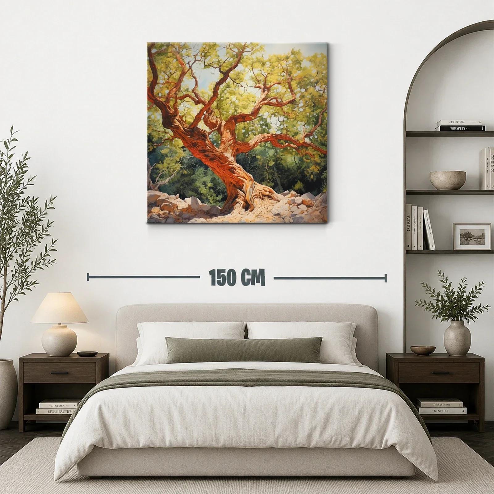 Majestuoso árbol con tronco retorcido y follaje luminoso — miniatura 3