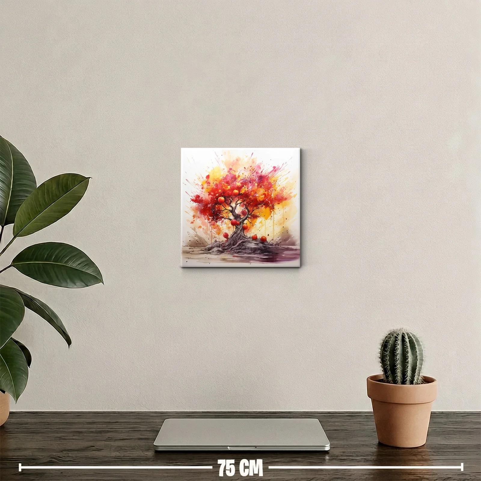 Árbol vibrante con frutos rojos en explosión de color — miniatura 2