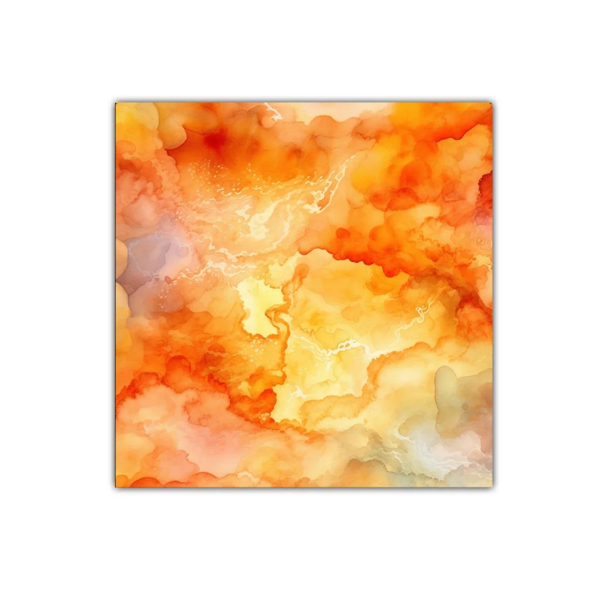 Cuadro abstracto en tonos cálidos y luminiscentes — miniatura 1