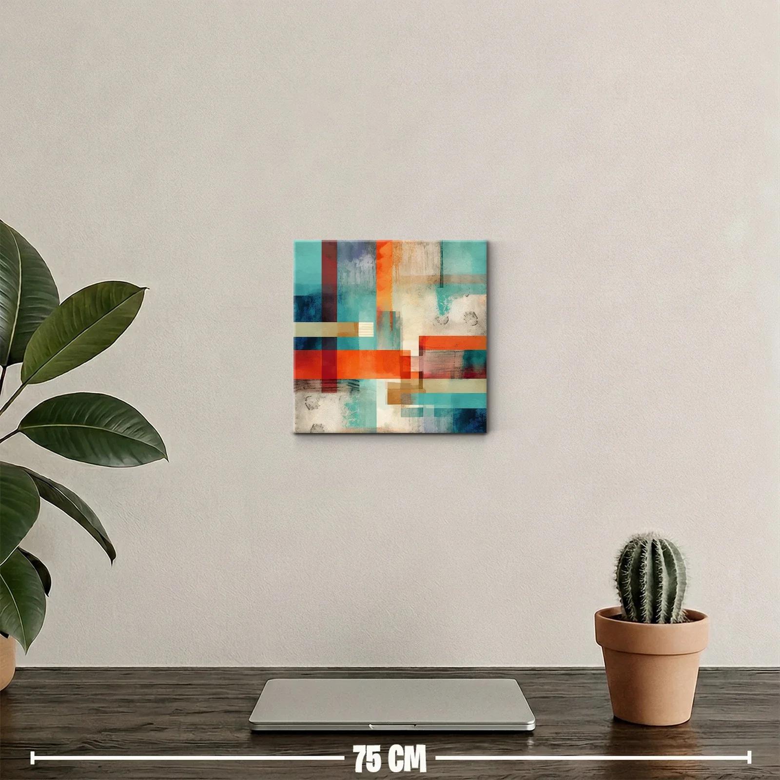 Composición abstracta con formas geométricas y colores vibrantes — miniatura 2