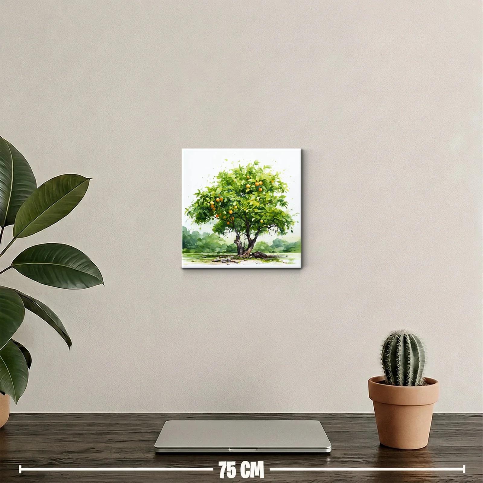 Árbol de frutas naranjas en paisaje natural sereno — miniatura 2