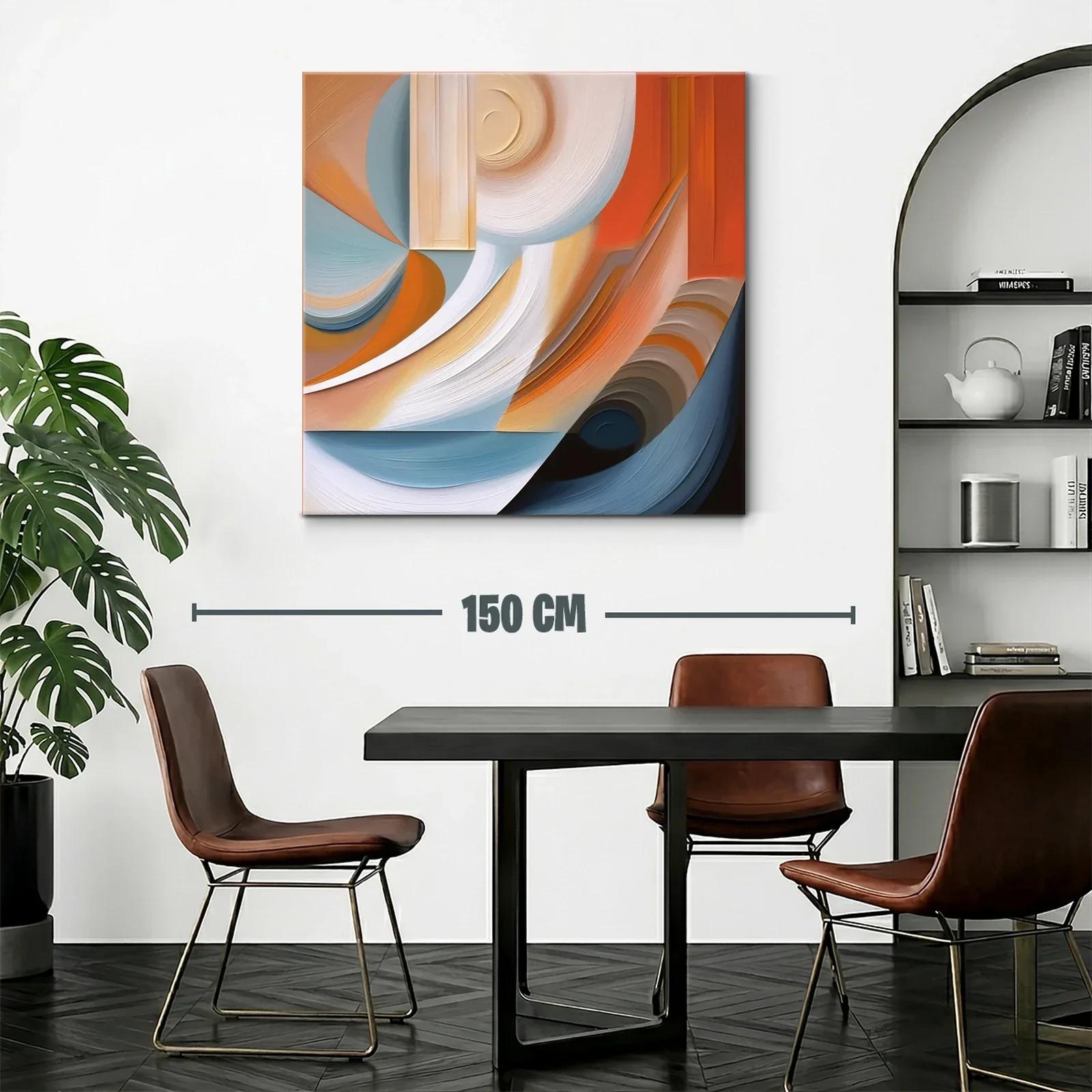 Composición abstracta con formas curvas y tonos cálidos — miniatura 2