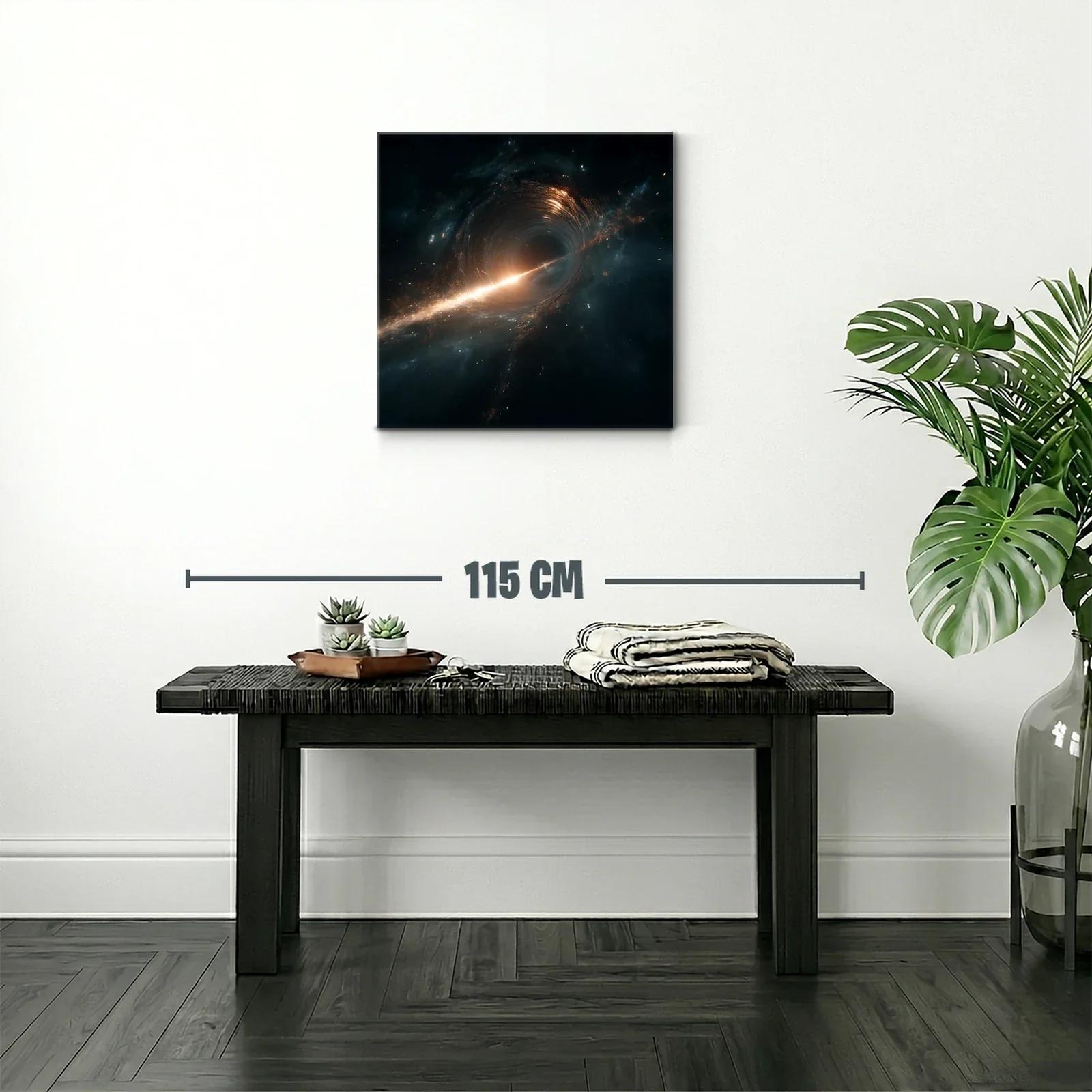 Cuadro Espacial con Agujero Negro y Luz Radiante — miniatura 2