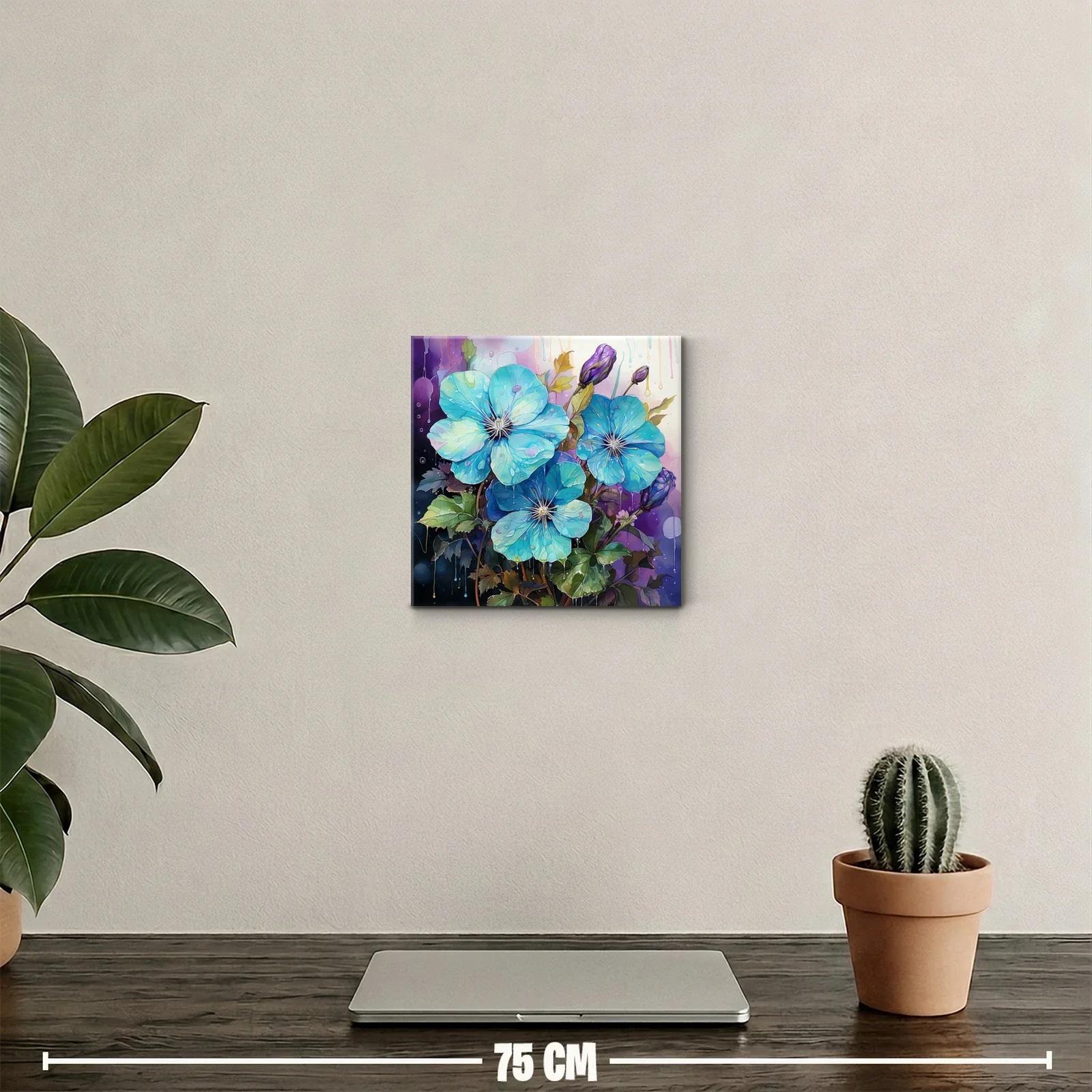 Flores vibrantes en tonos azules y violetas para decoración — miniatura 2