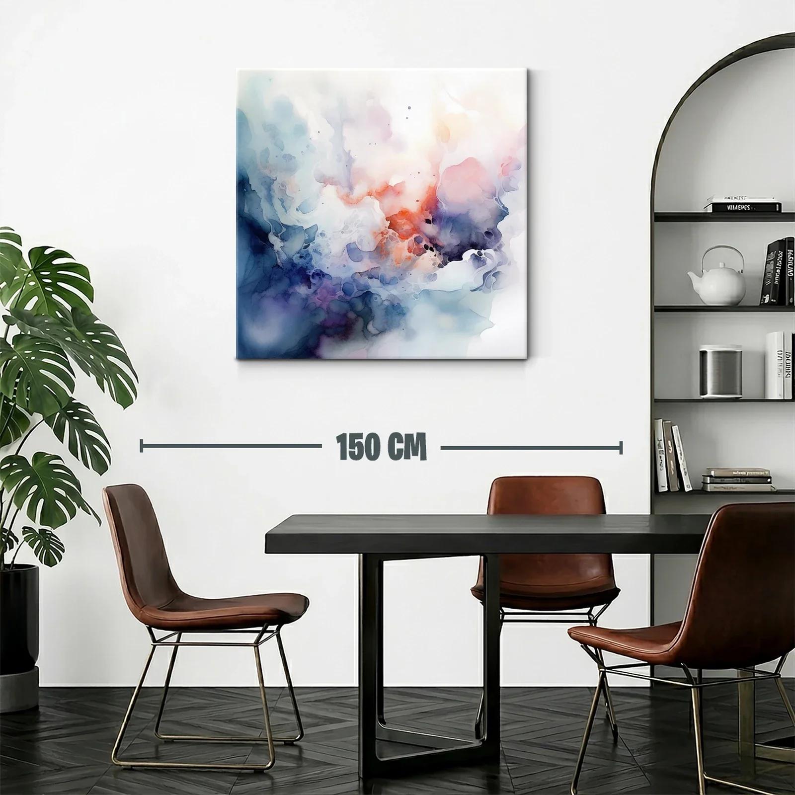 Cuadro abstracto con tonos suaves y vibrantes — miniatura 2
