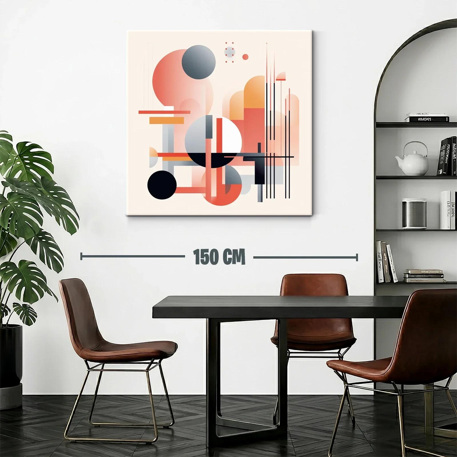 Composición abstracta con formas geométricas y tonos cálidos — miniatura 2