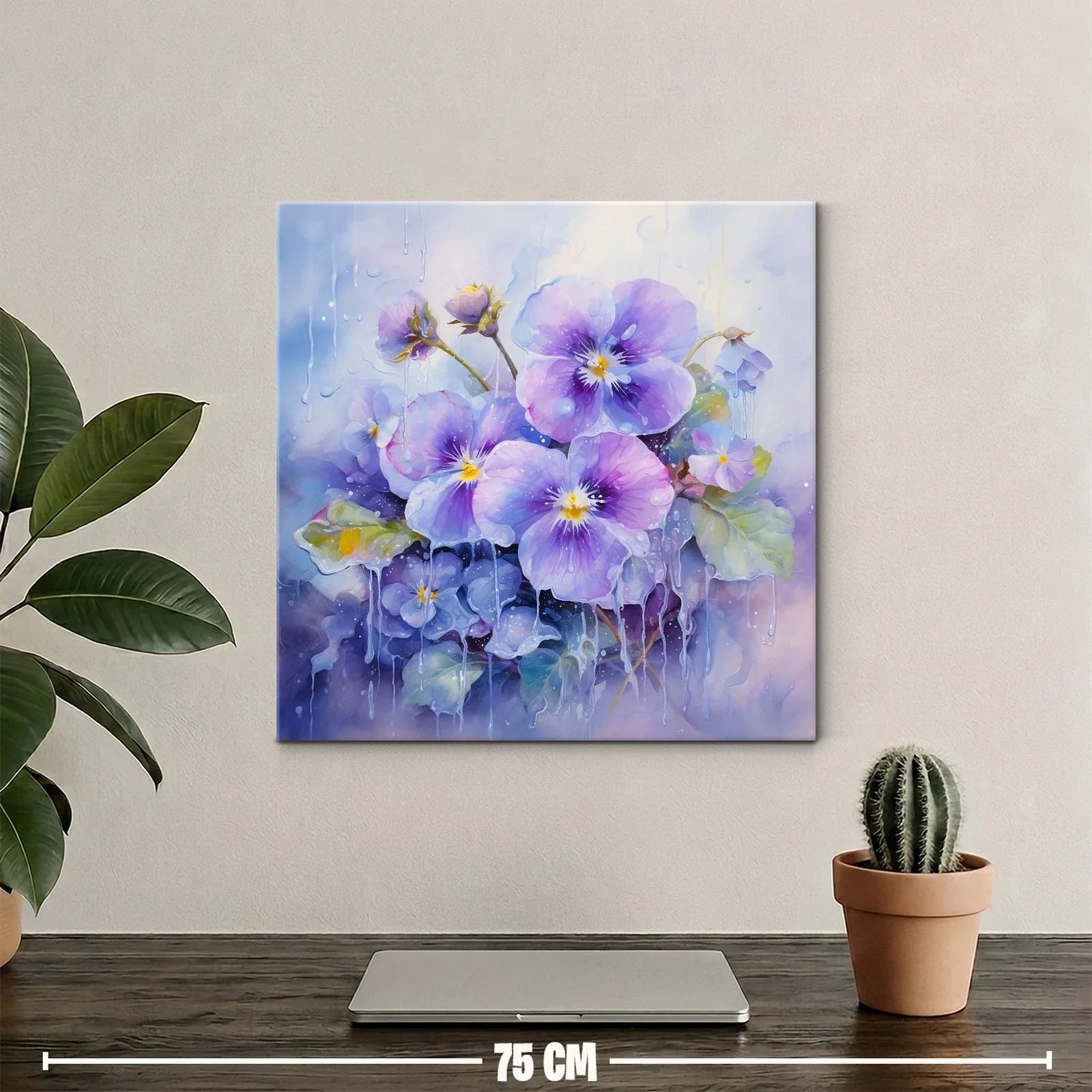 Delicadas flores violetas en composición etérea y brillante — miniatura 2