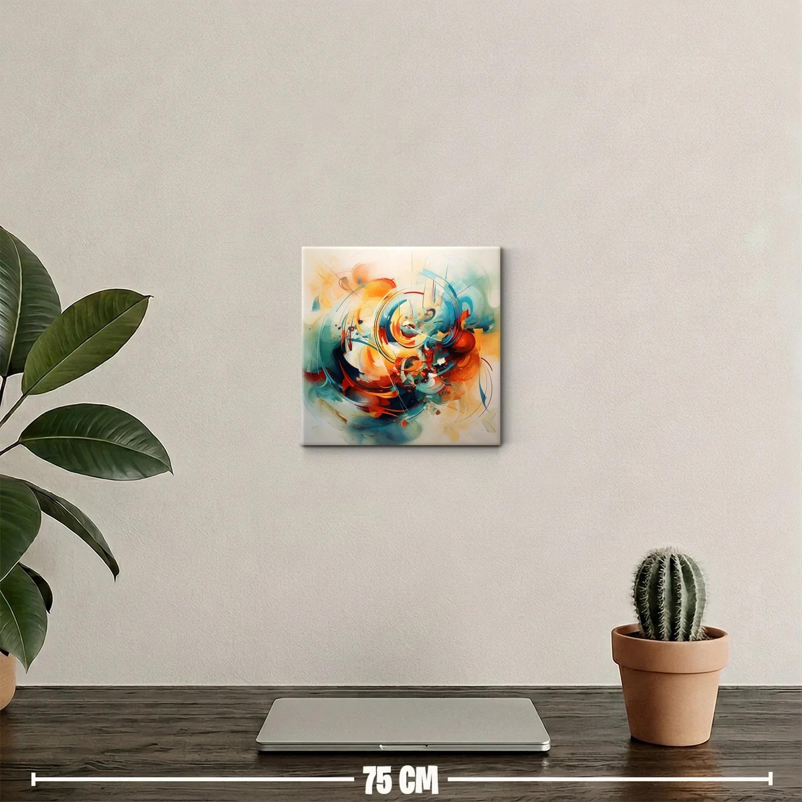 Cuadro abstracto con energía cromática vibrante — miniatura 2