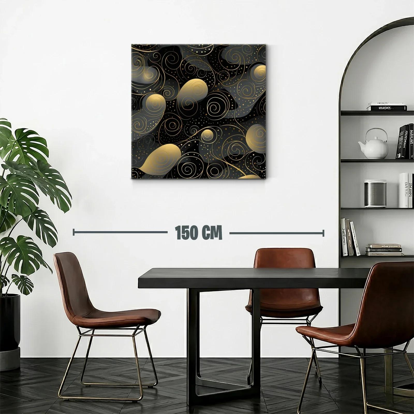 Diseño abstracto con espirales doradas sobre fondo oscuro — miniatura 2