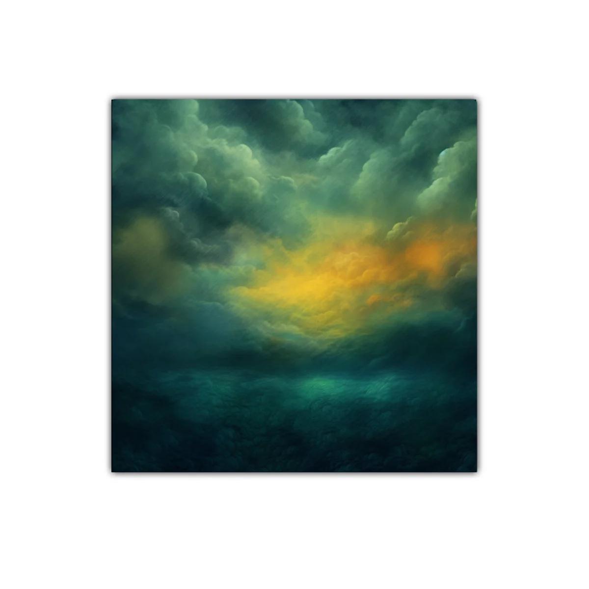 Cielo dramático con tonos cálidos y fríos en calma — miniatura 1