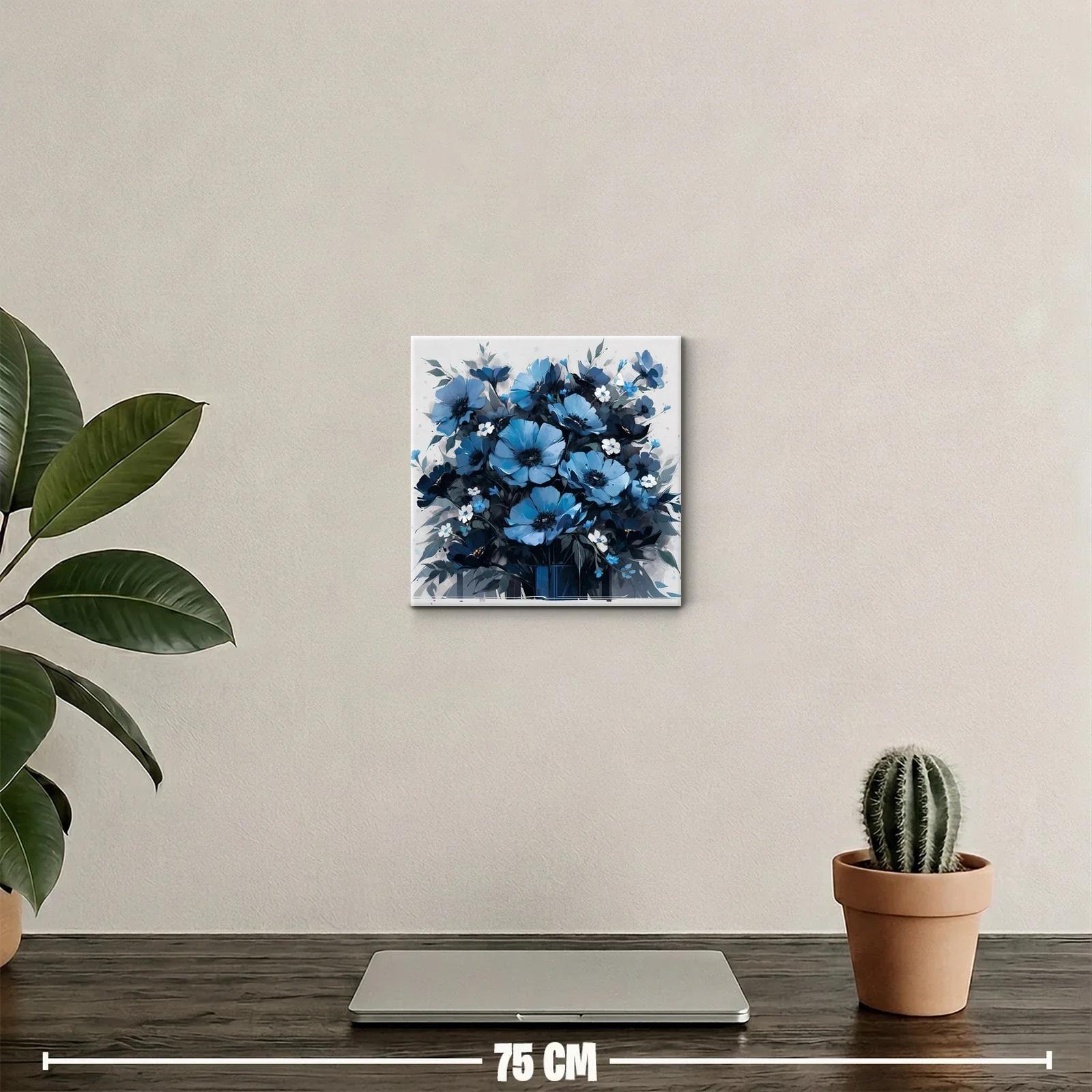 Ramo de flores en tonos azules con toque elegante — miniatura 2
