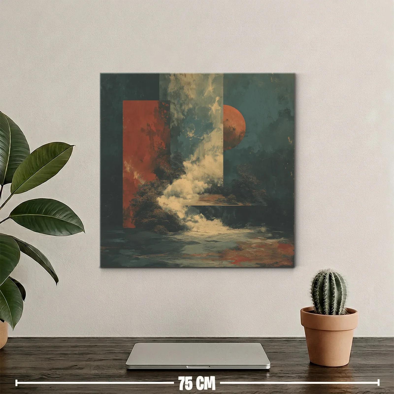 Composición abstracta con atmósfera nebulosa y tonos cálidos — miniatura 2