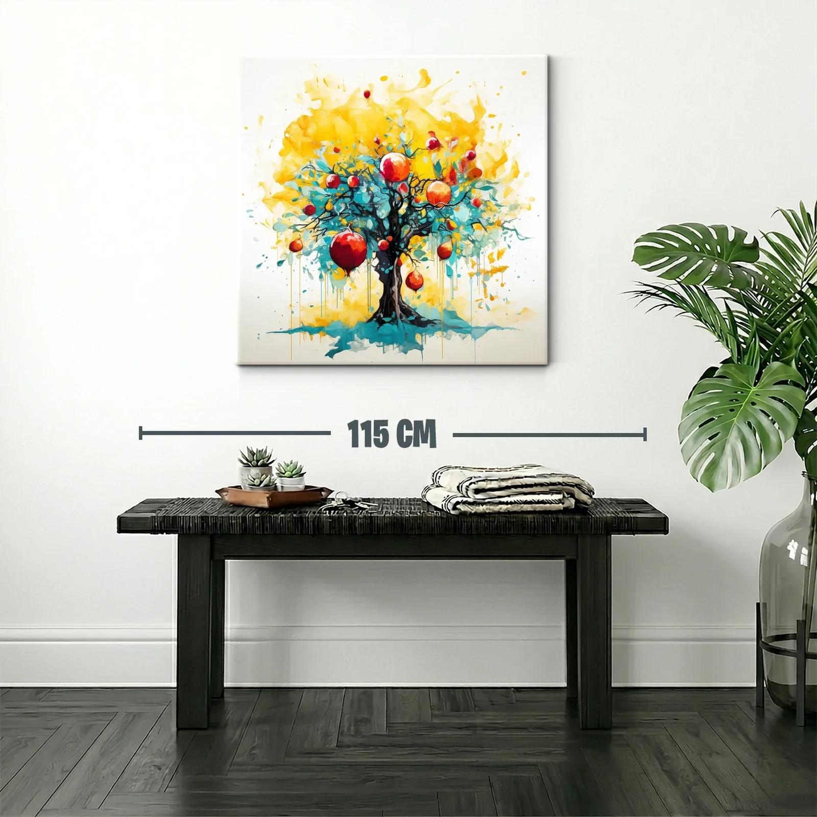 Árbol vibrante con frutos en tonos cálidos y frescos — miniatura 2