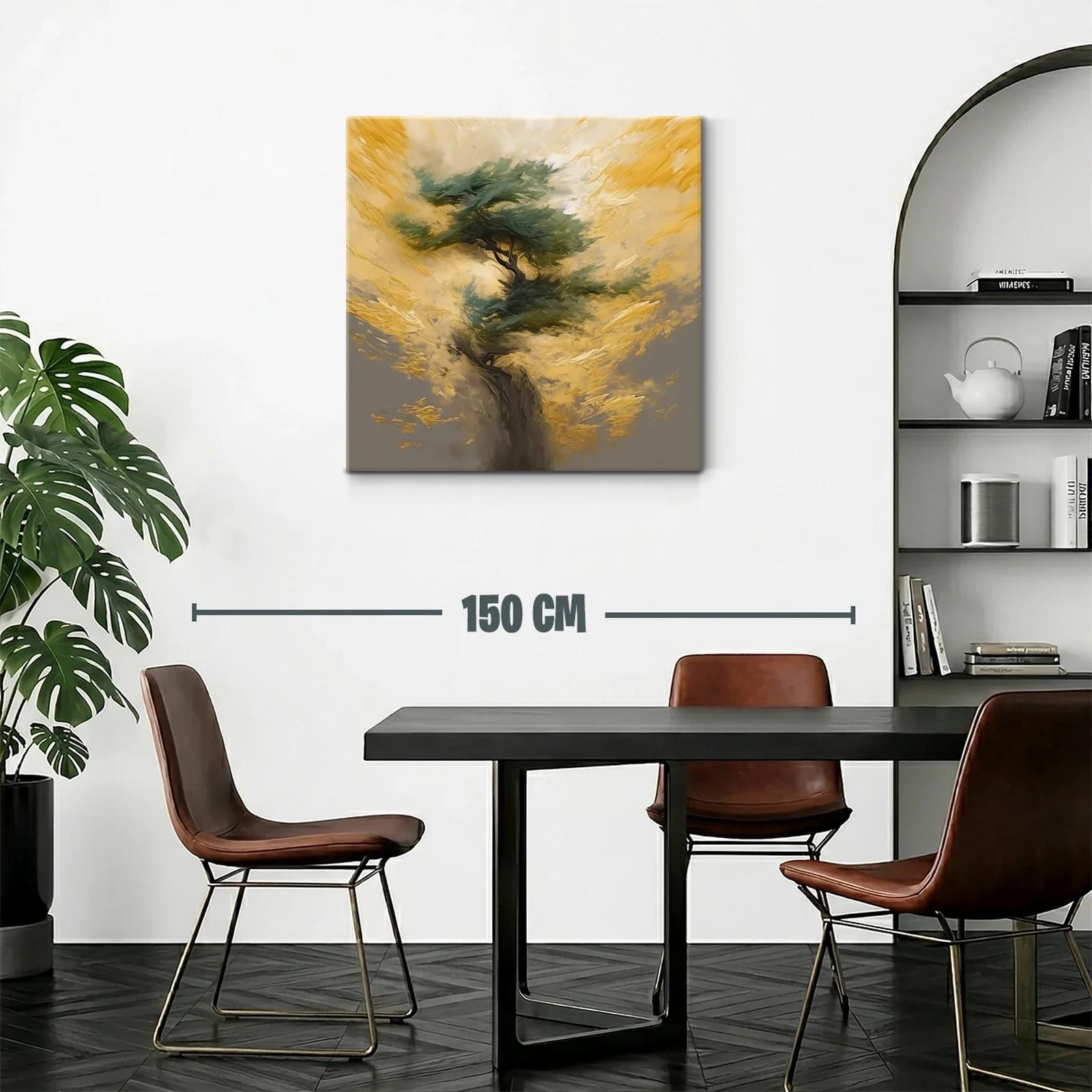 Árbol en tonos dorados con atmósfera etérea y vibrante — miniatura 2
