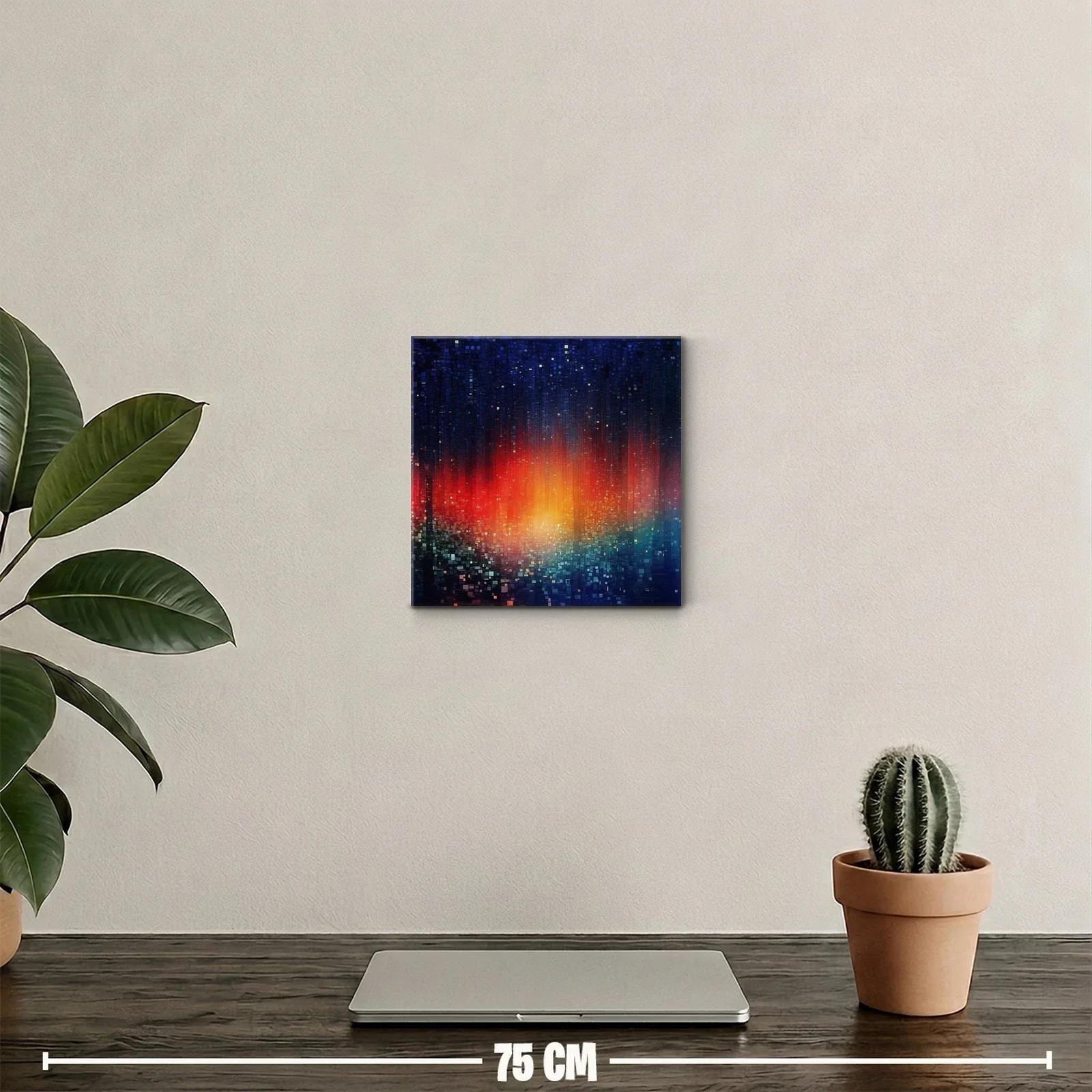 Espectro vibrante en cuadros pixelados abstractos — miniatura 2