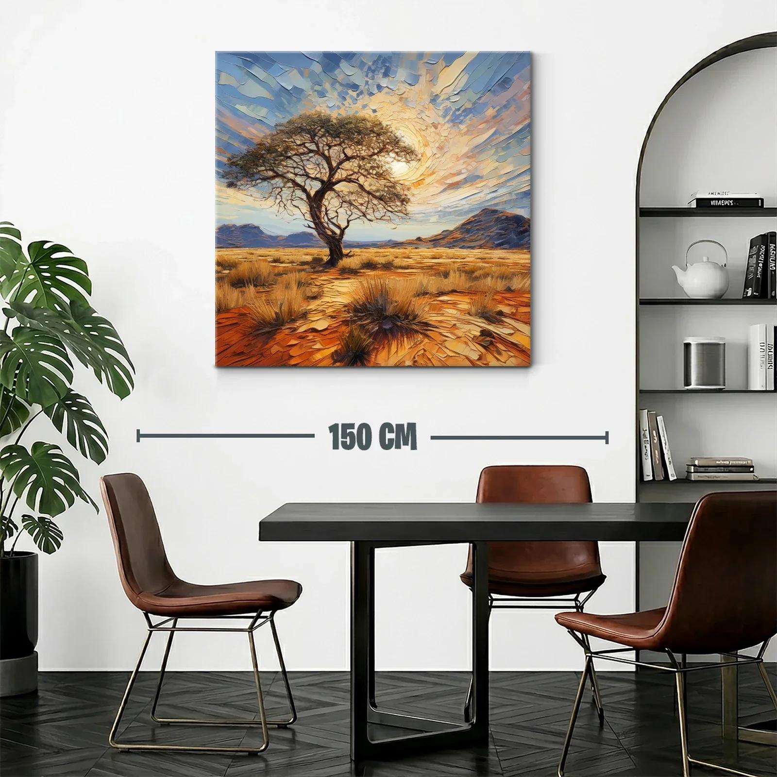 Serenidad del paisaje árido con un árbol solitario — miniatura 2