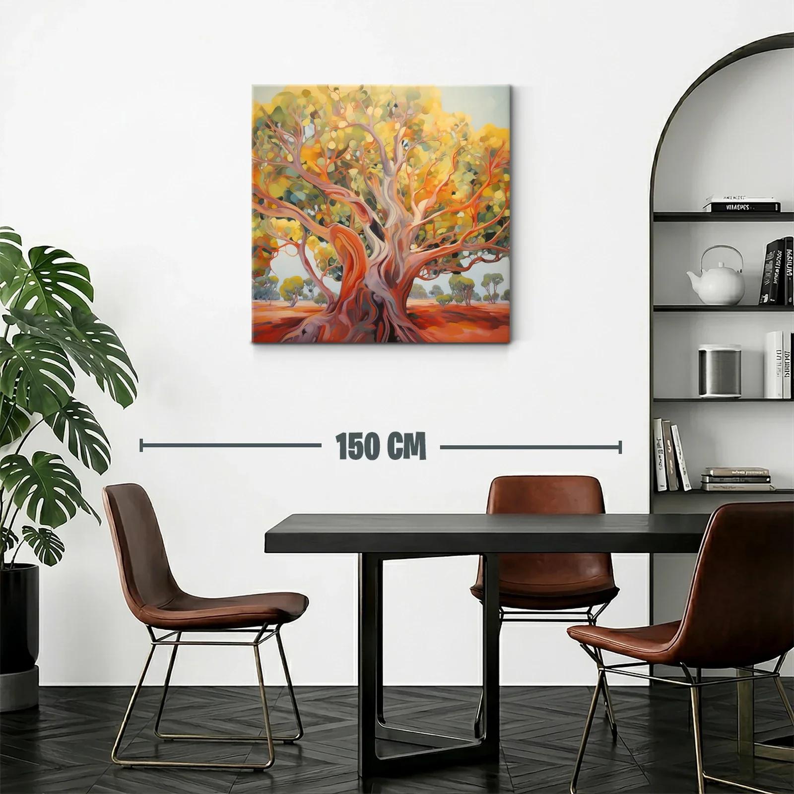 Árbol imponente con vibrantes tonos cálidos y frescos — miniatura 2