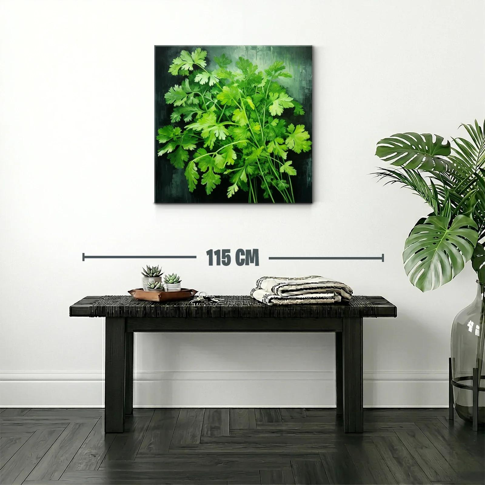 Cuadro con ramo verde de hojas frescas y naturales — miniatura 2