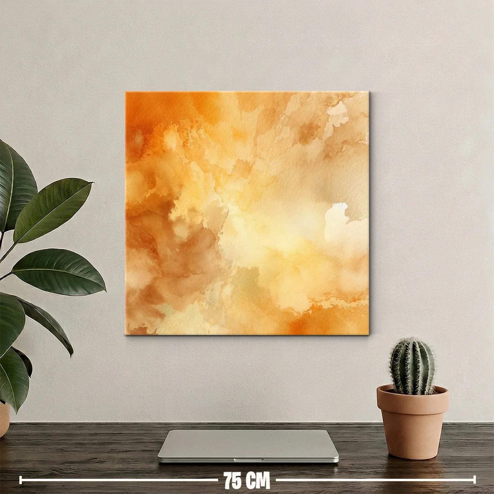 Cuadro abstracto en tonos cálidos para ambientes acogedores — miniatura 2