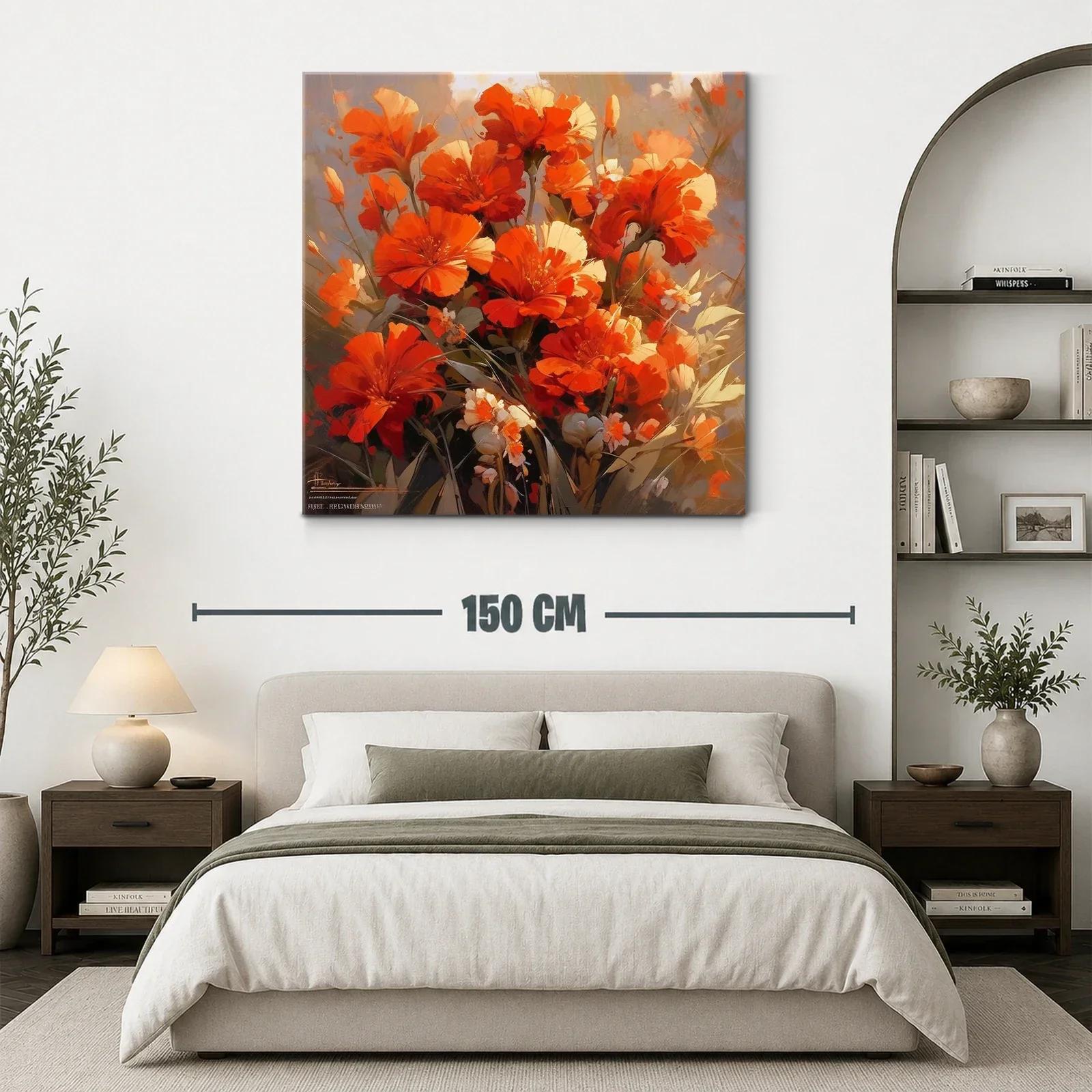 Flores vibrantes en tonos naranjas y cálidos — miniatura 3