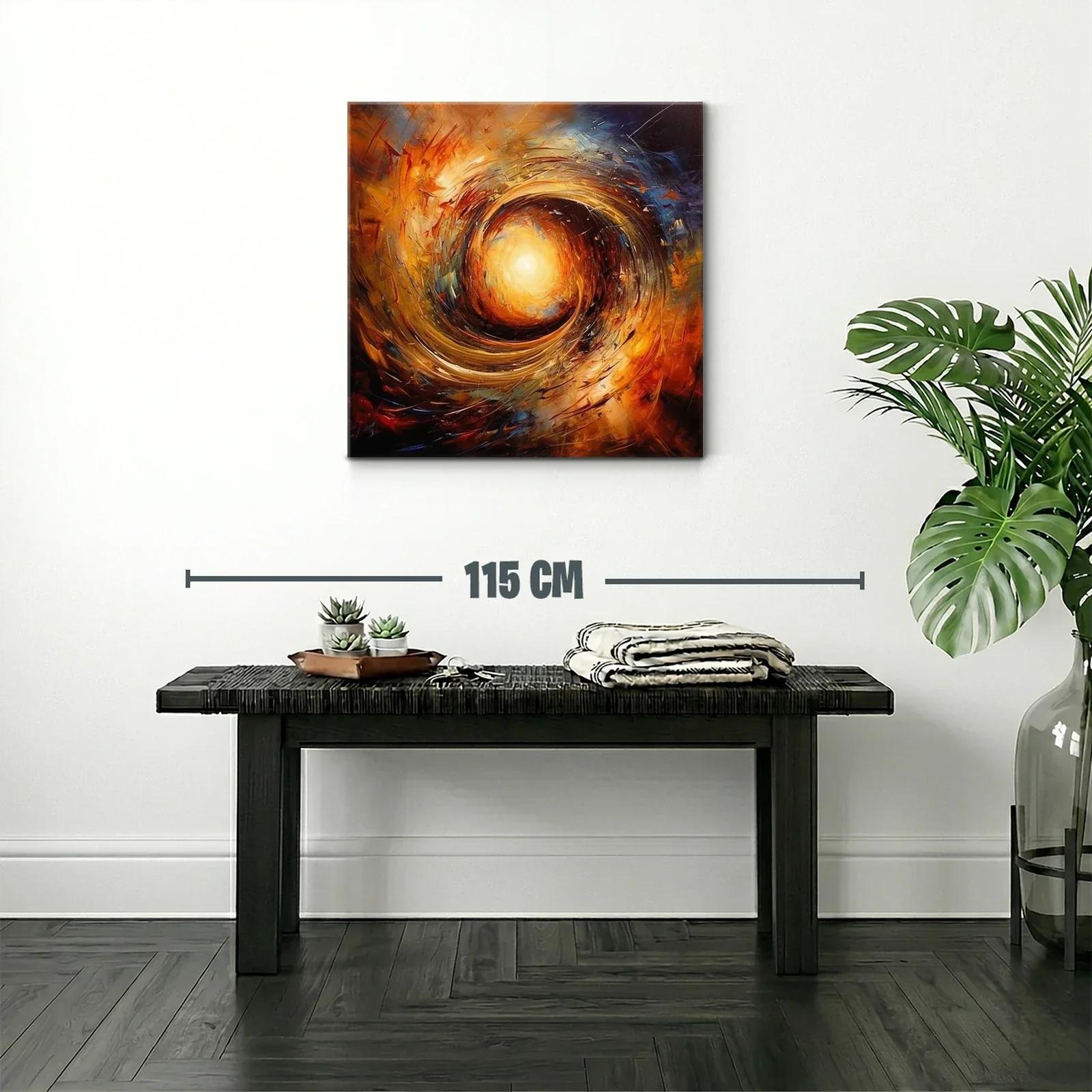Cuadro Abstracto Espiral de Luz y Energía Cálida — miniatura 2