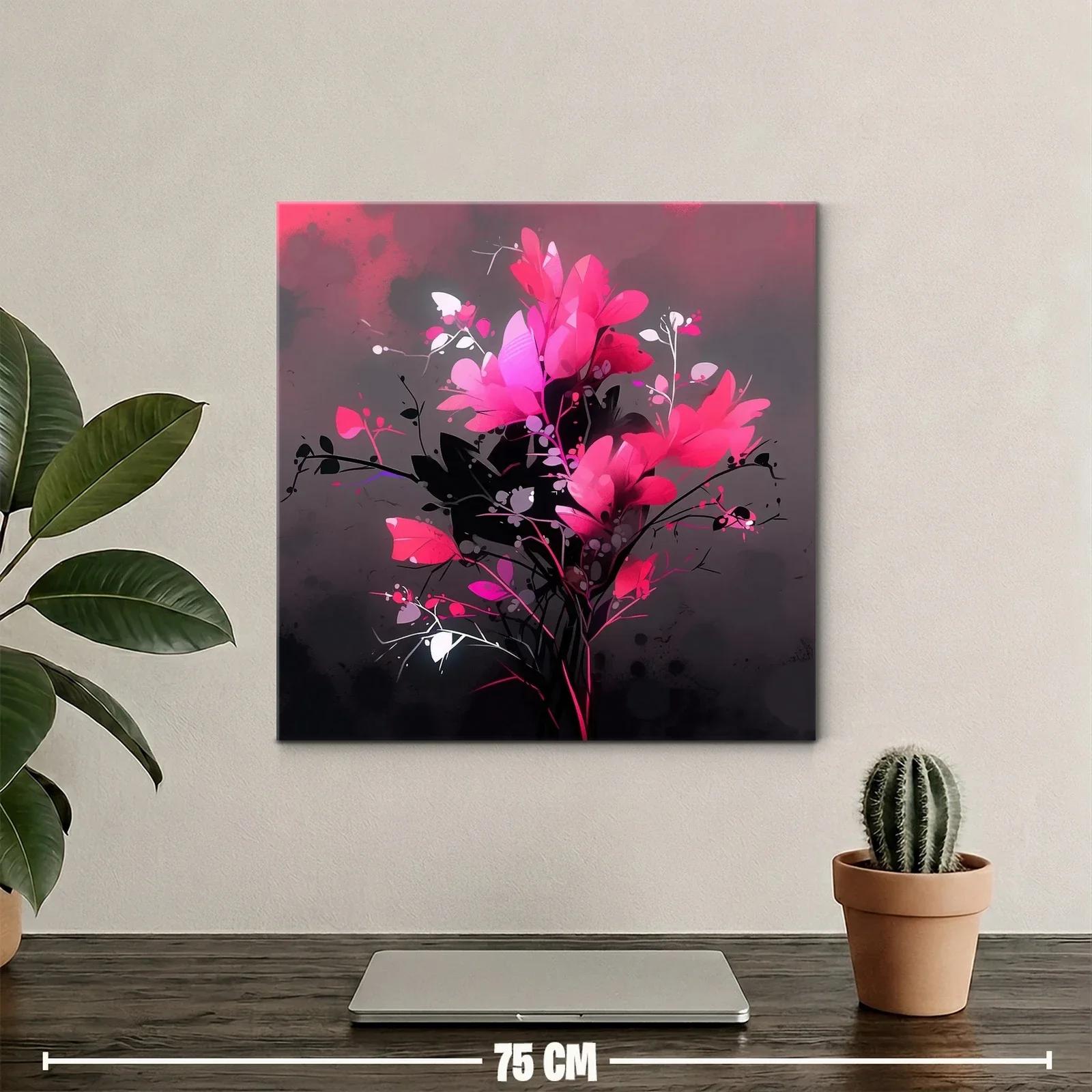 Ramo de flores vibrantes en tonos fucsia y negro — miniatura 2