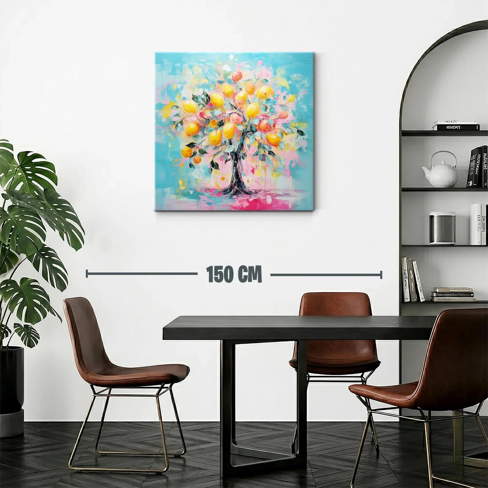 Árbol vibrante con frutos en tonos pastel y azul cielo — miniatura 2