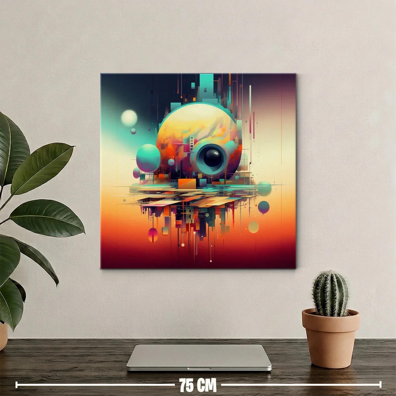 Composición abstracta con esfera y formas geométricas flotantes — miniatura 2