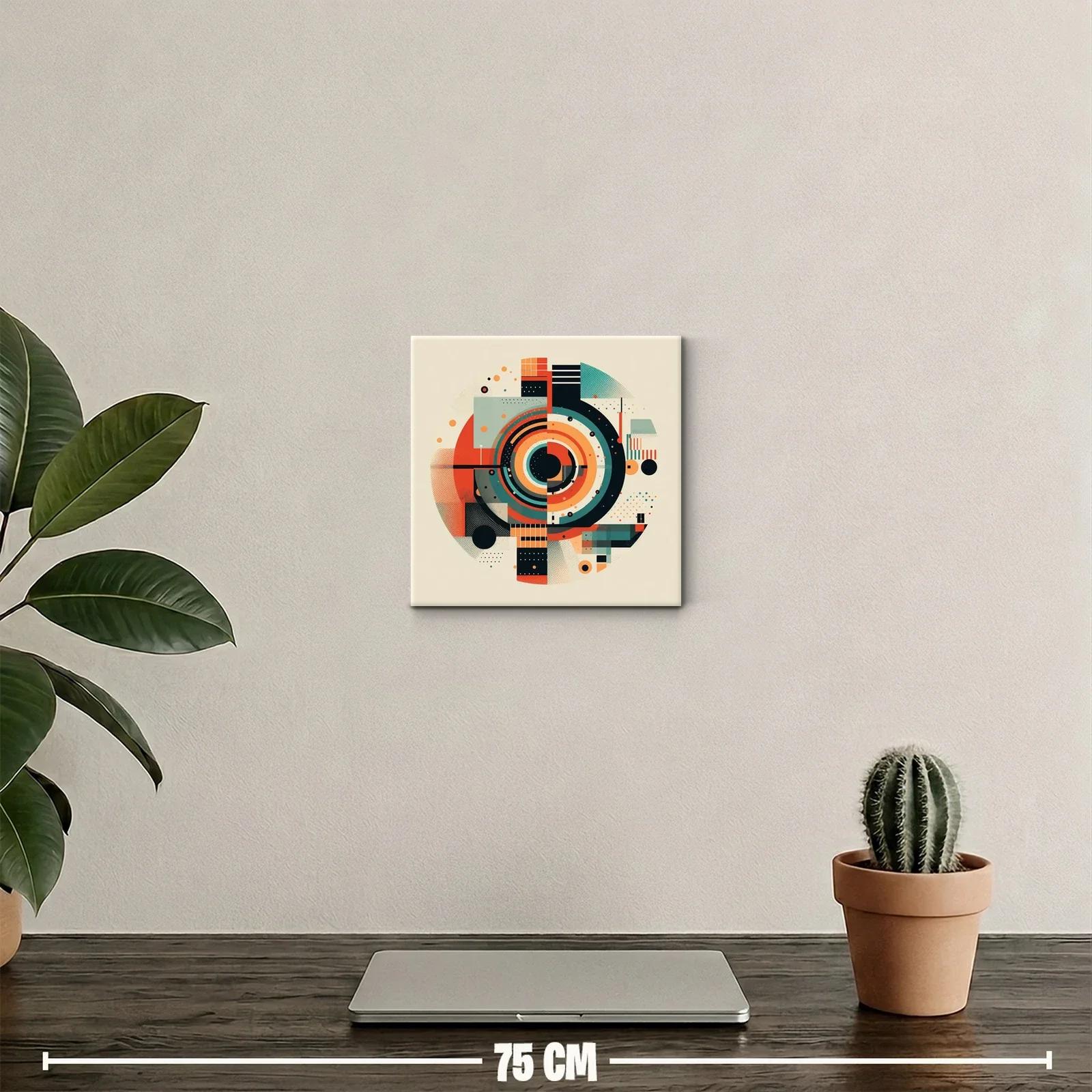 Composición geométrica en tonos cálidos y contrastes vibrantes — miniatura 2