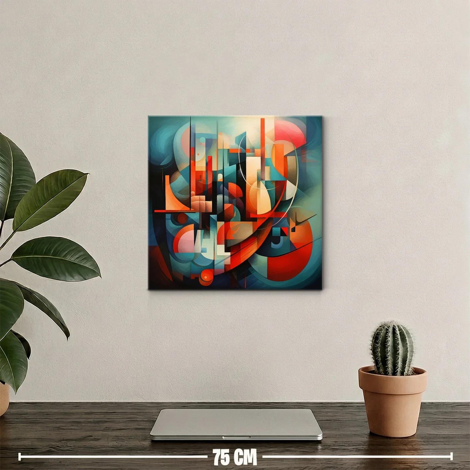 Composición abstracta con formas geométricas en tonos vivos — miniatura 2