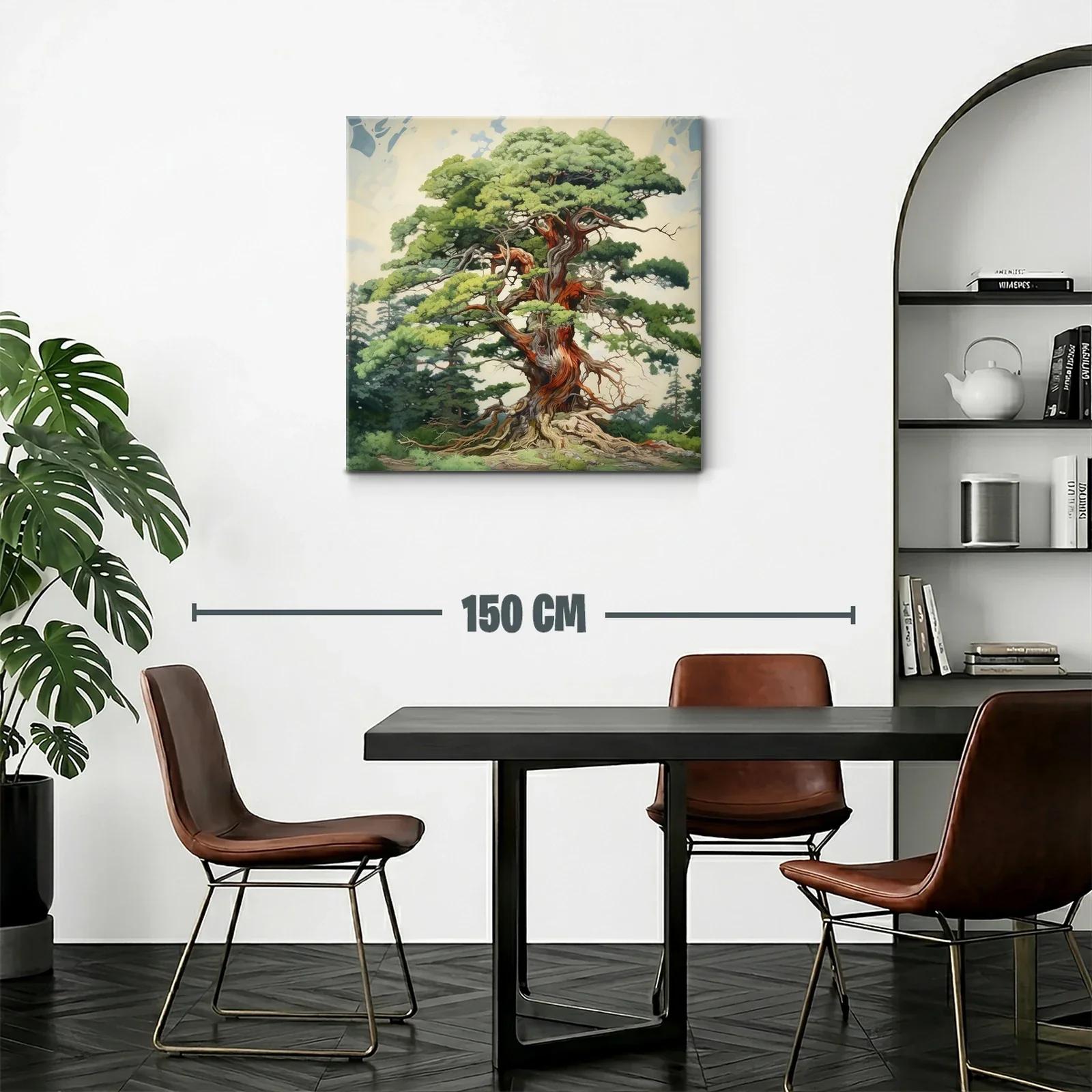 Majestuoso árbol con ramas retorcidas y follaje verde — miniatura 2
