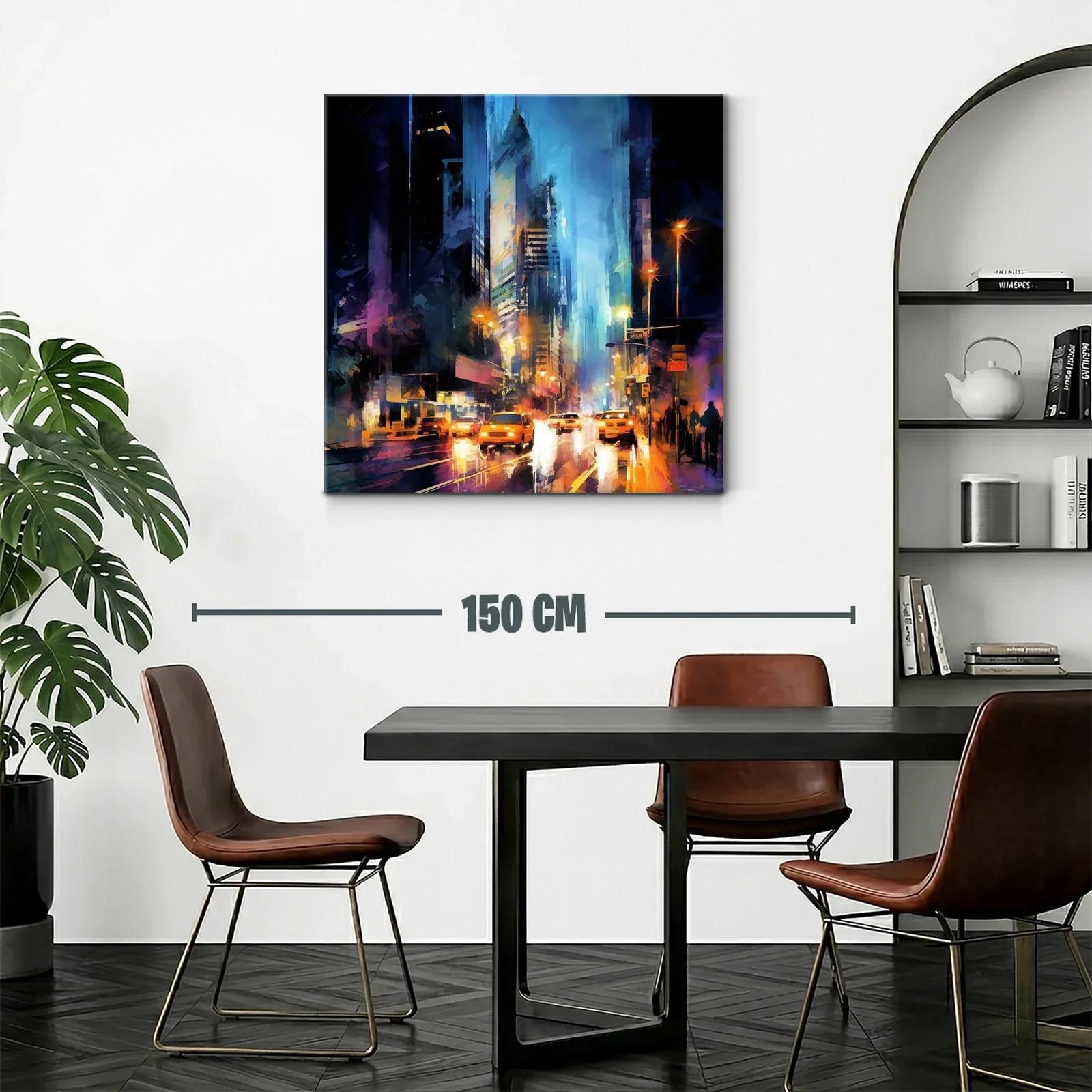 Atardecer vibrante en ciudad con luces y movimiento nocturno — miniatura 2