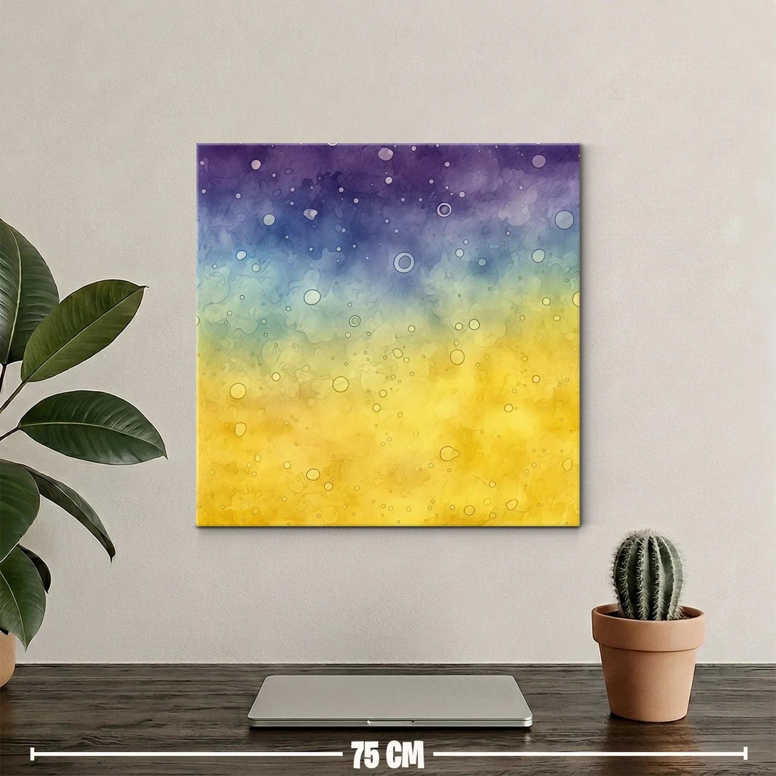 Composición abstracta en tonos morado azul y amarillo — miniatura 2