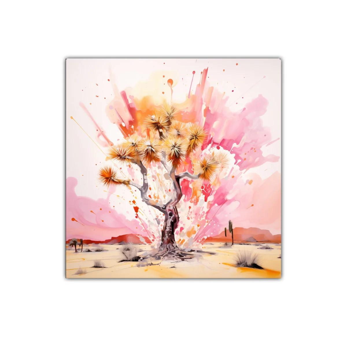 Árbol desértico con explosión de colores cálidos — miniatura 1
