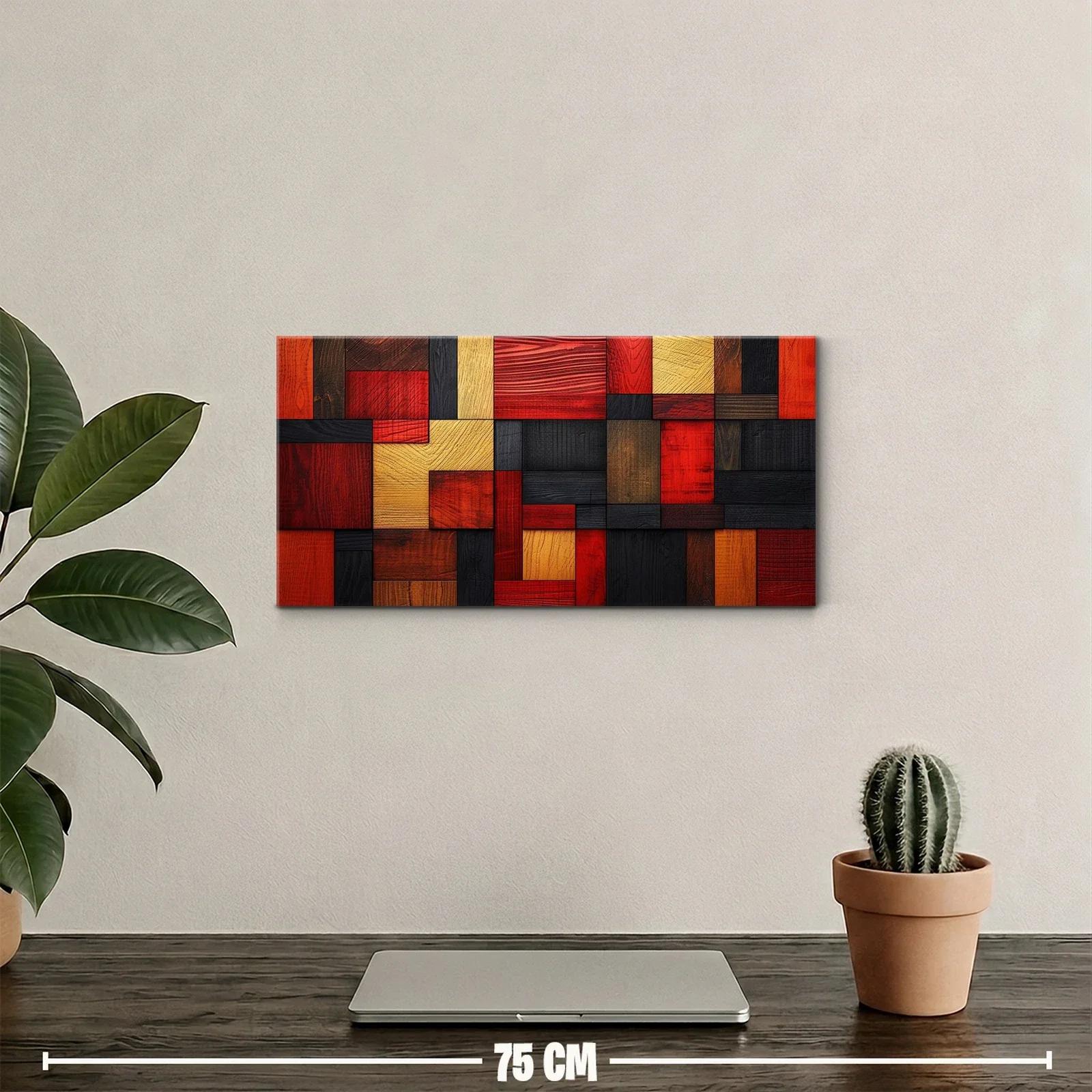 Cuadro mosaico geométrico de rectángulos texturizados — miniatura 2