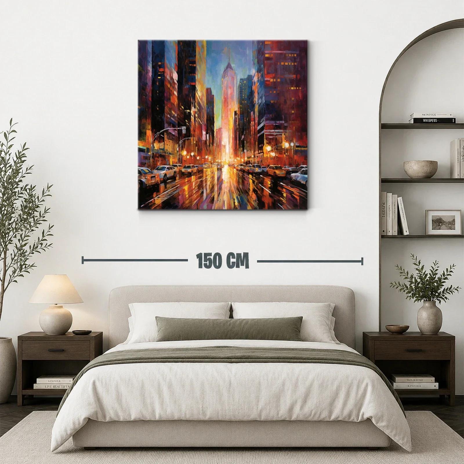 Atardecer urbanita con reflejos intensos y vibrantes — miniatura 3