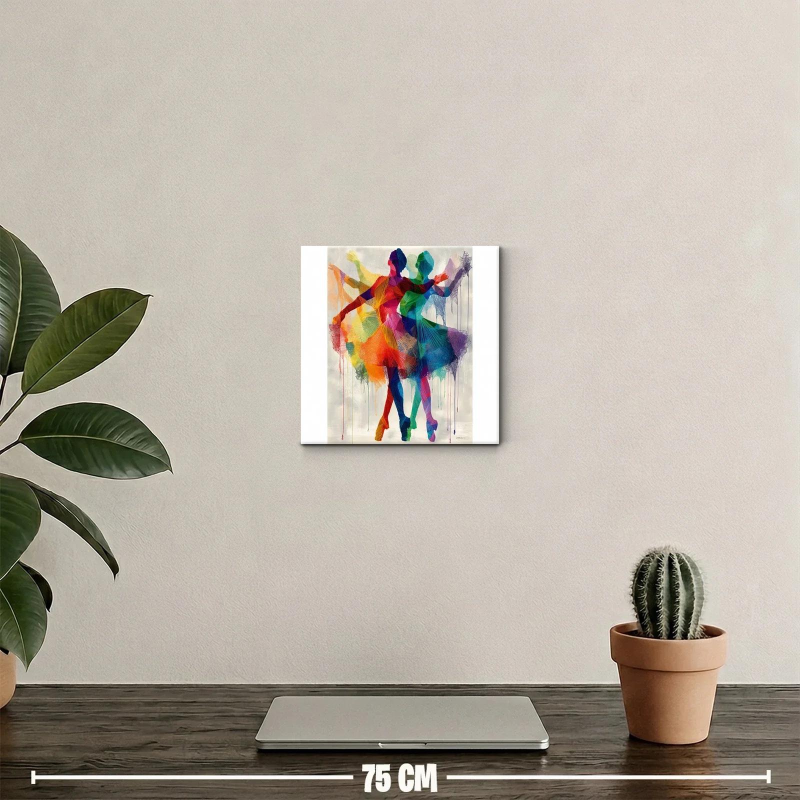 Cuadro Decorativo Bailarinas en Movimiento Multicolor — miniatura 2