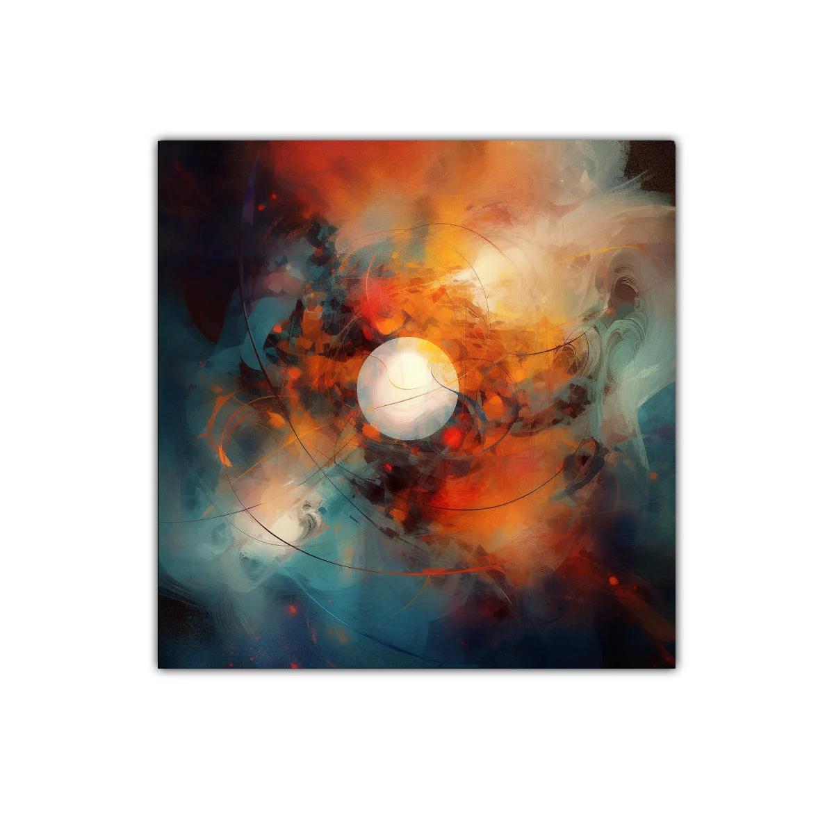 Explosión de color abstracta en tonos cálidos y fríos — imagen principal