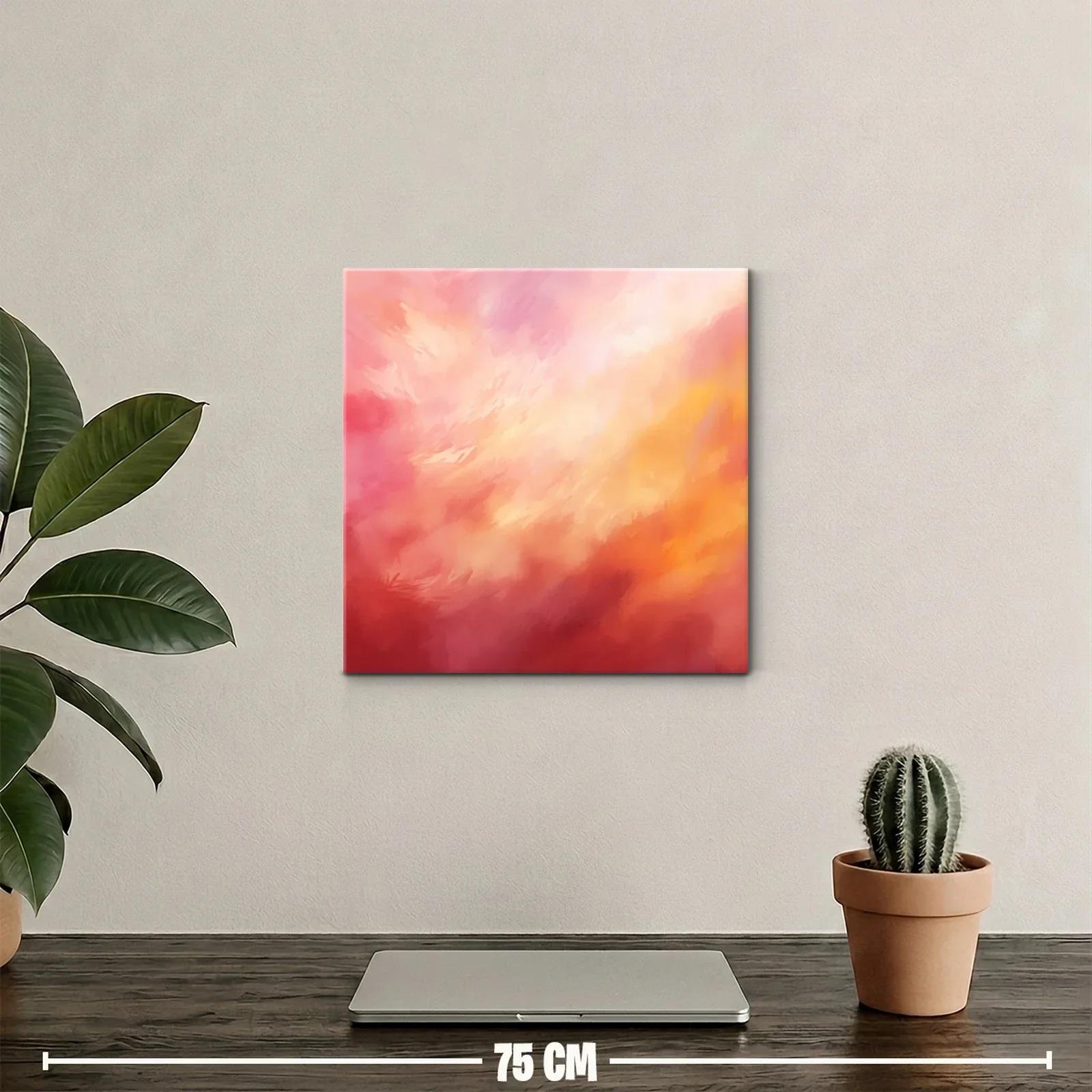 Cuadro abstracto en tonos cálidos para ambientes acogedores — miniatura 2