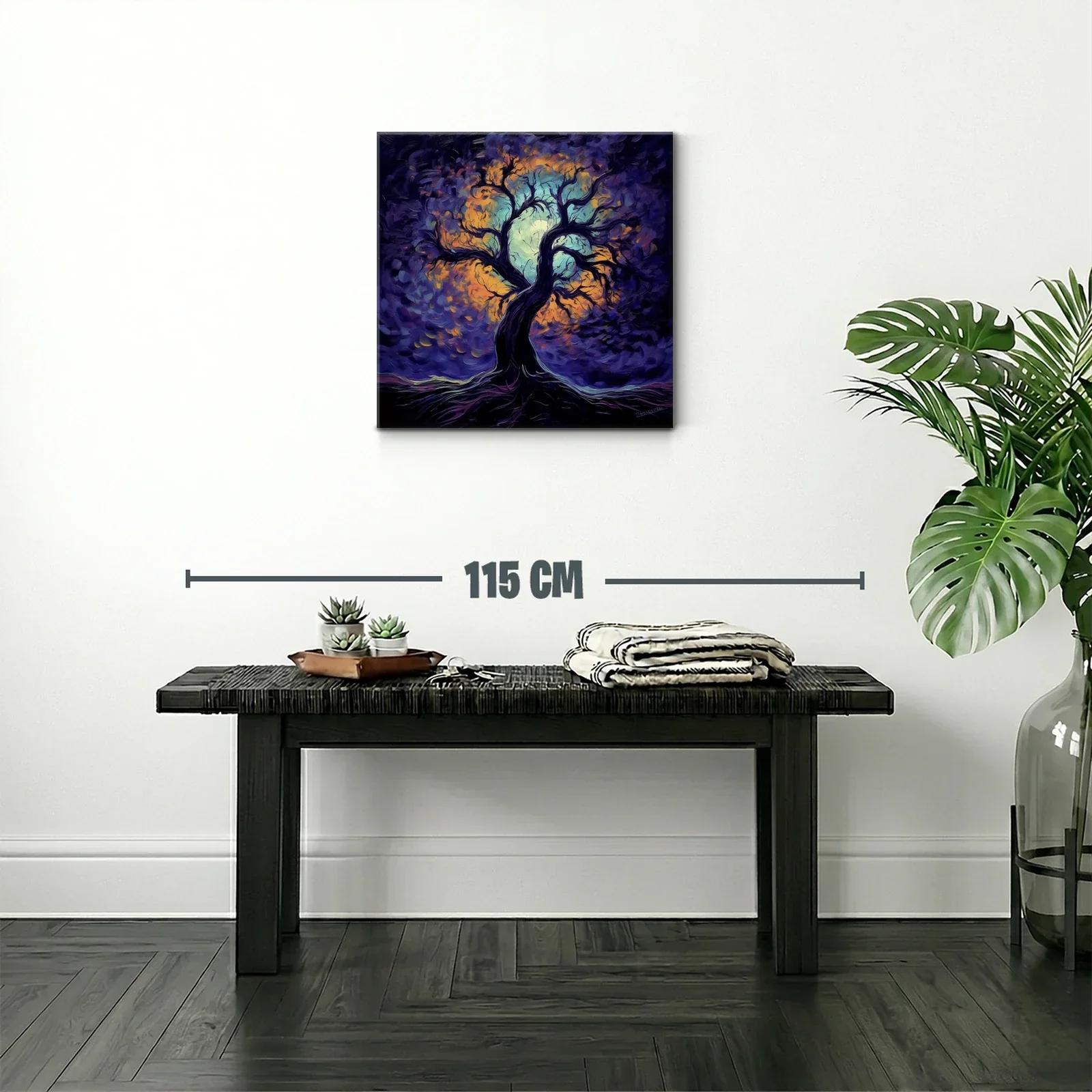 Árbol místico bajo la luz de luna vibrante — miniatura 2